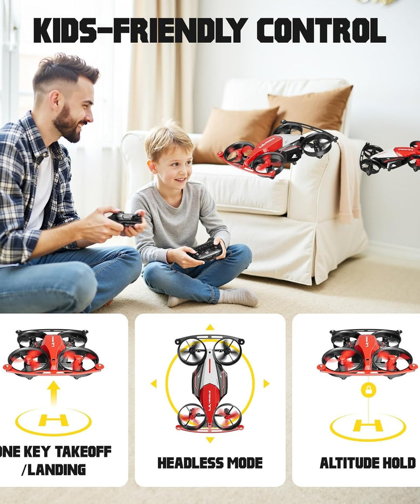 4CH Quadcopter Bounce & Track Drone, Interactive Drone with Drift, Bounce and FPV Track Modes, Fun Flying Toy for Kids Aged 8+