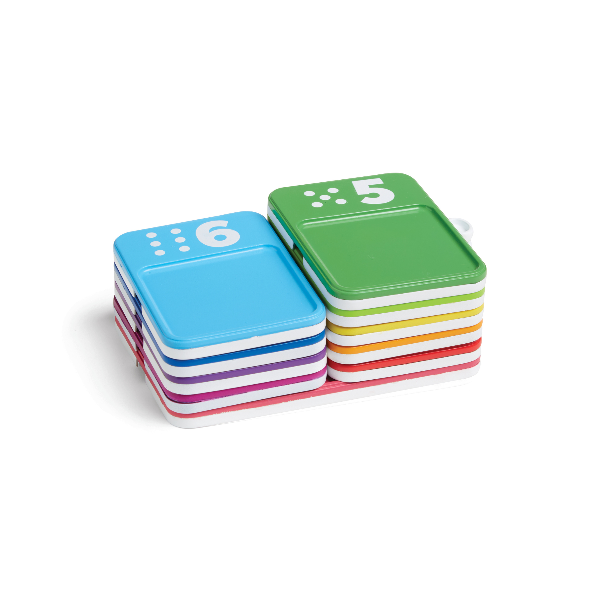 صواني الأرقام الحسية من Learning Resources، 10 ألواح تتبع الأصابع ذات الوجهين للعد وتكوين الأرقام، مصنوعة من البلاستيك المعاد تدويره، مناسبة للأعمار من 3 سنوات فما فوق