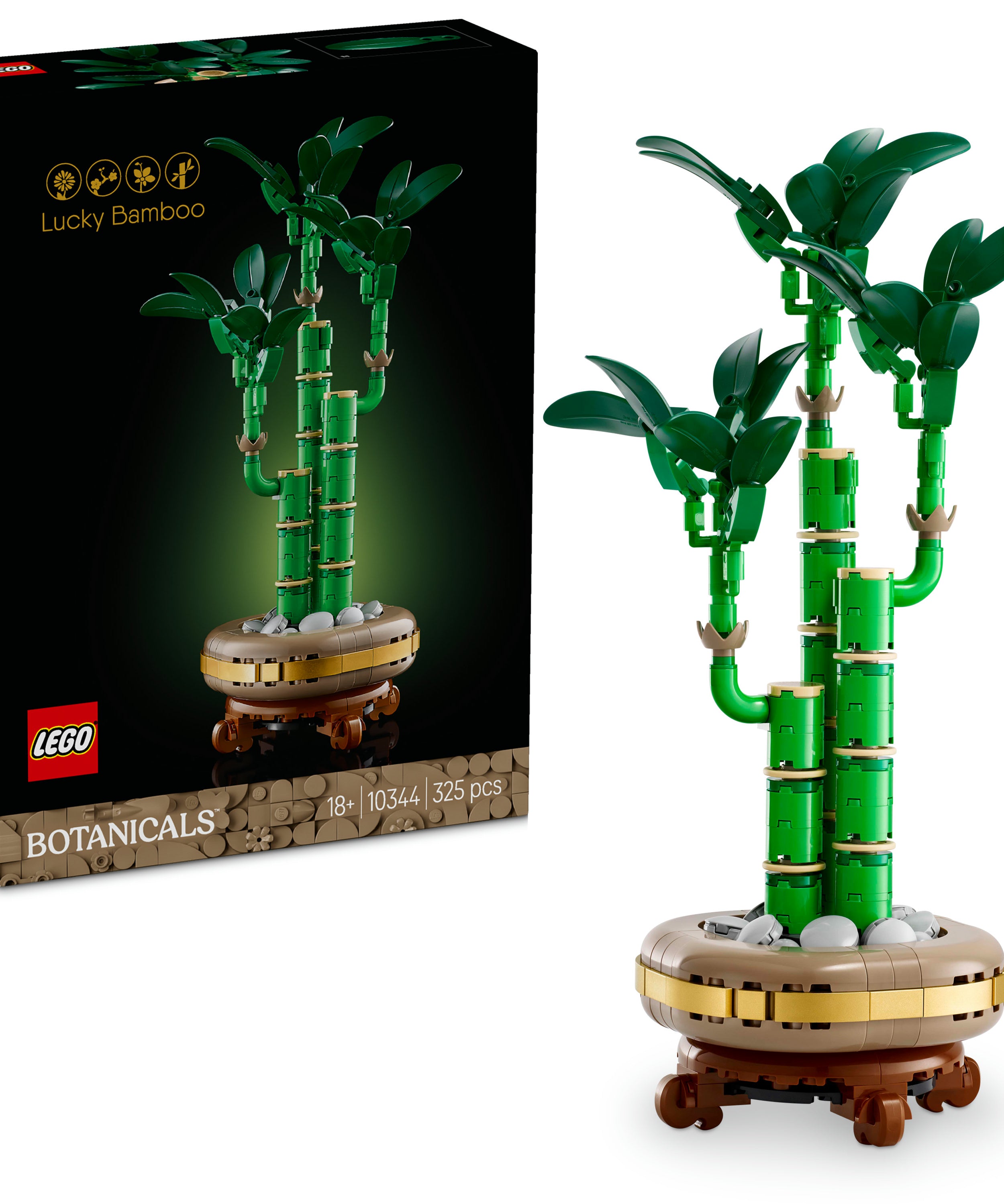 LEGO 10344 Lucky Bamboo Building Set for Unisex 18+ Botanical Display Model Creative Home Decor Construction Gift for Relaxation