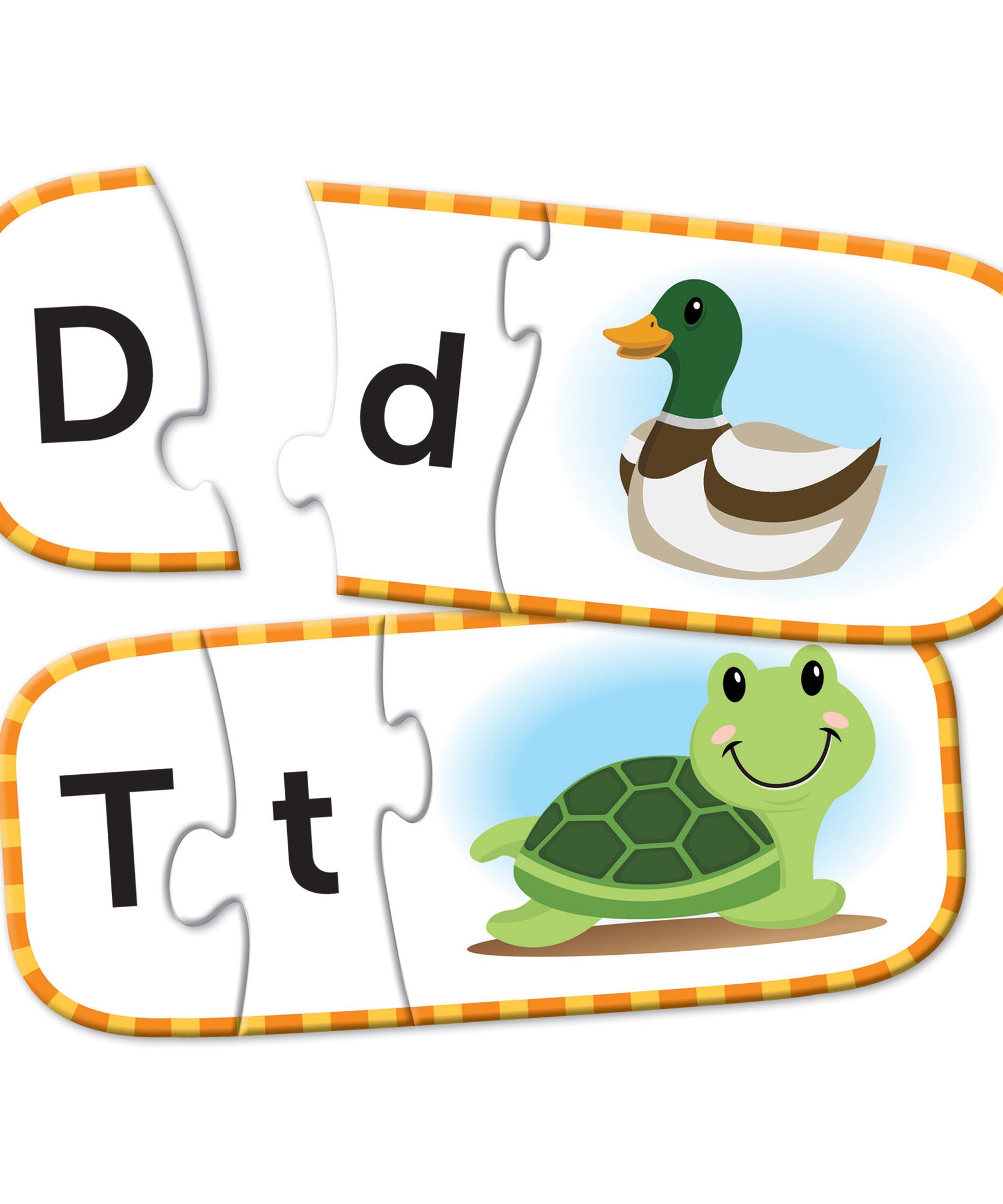 بطاقات ألغاز الحروف الأبجدية الكبيرة والصغيرة من Learning Resources، 26 لغزًا ذاتي التصحيح من ثلاث قطع لمرحلة ما قبل المدرسة، للأعمار من 4 سنوات فما فوق