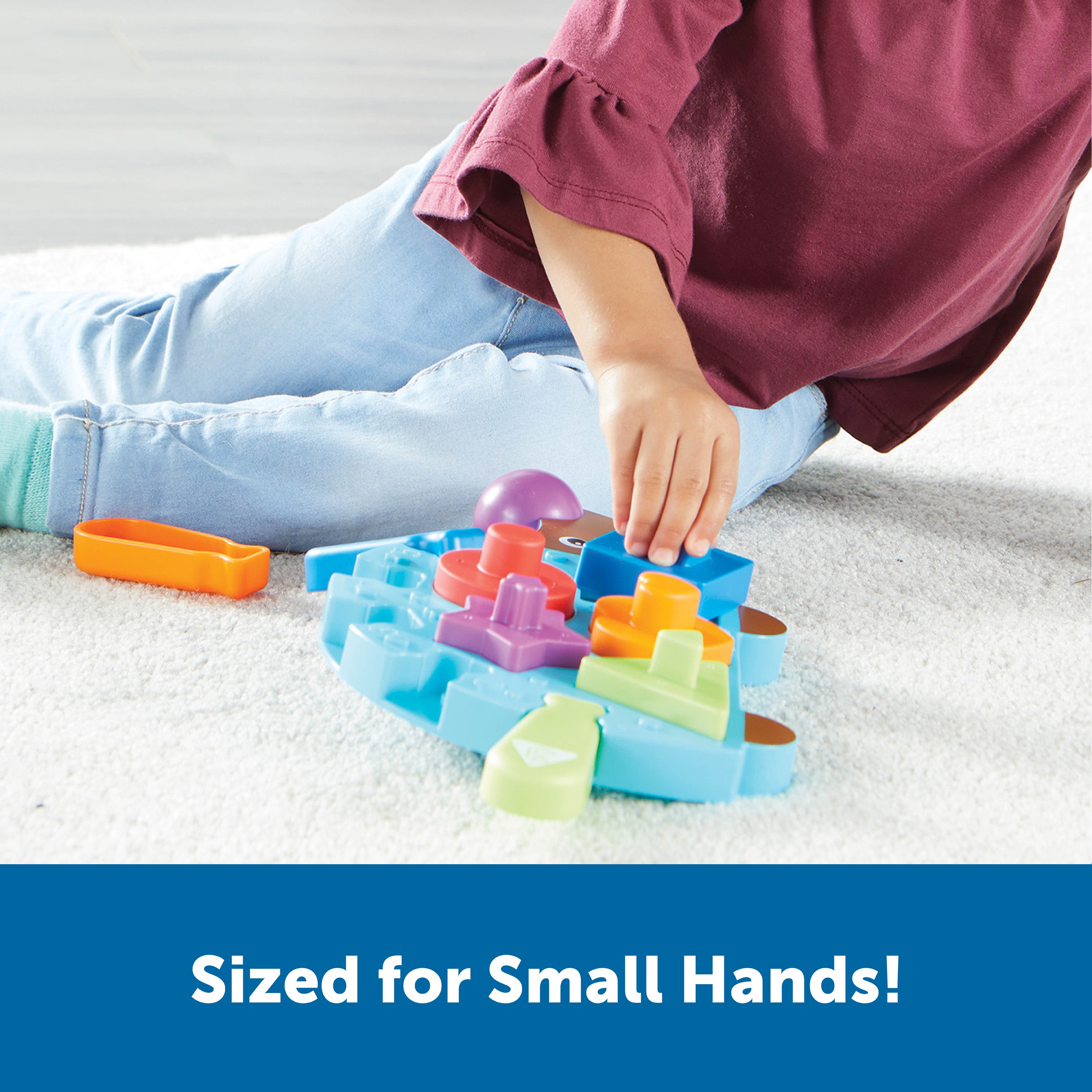 موارد التعلم سبايك القنفذ ذو المهارات الحركية الدقيقة (LER9103)، لعبة فرز الأشكال والألغاز 2 في 1، لعبة تنمية المهارات الحركية الدقيقة للأطفال الصغار، من سن 18 شهرًا فما فوق