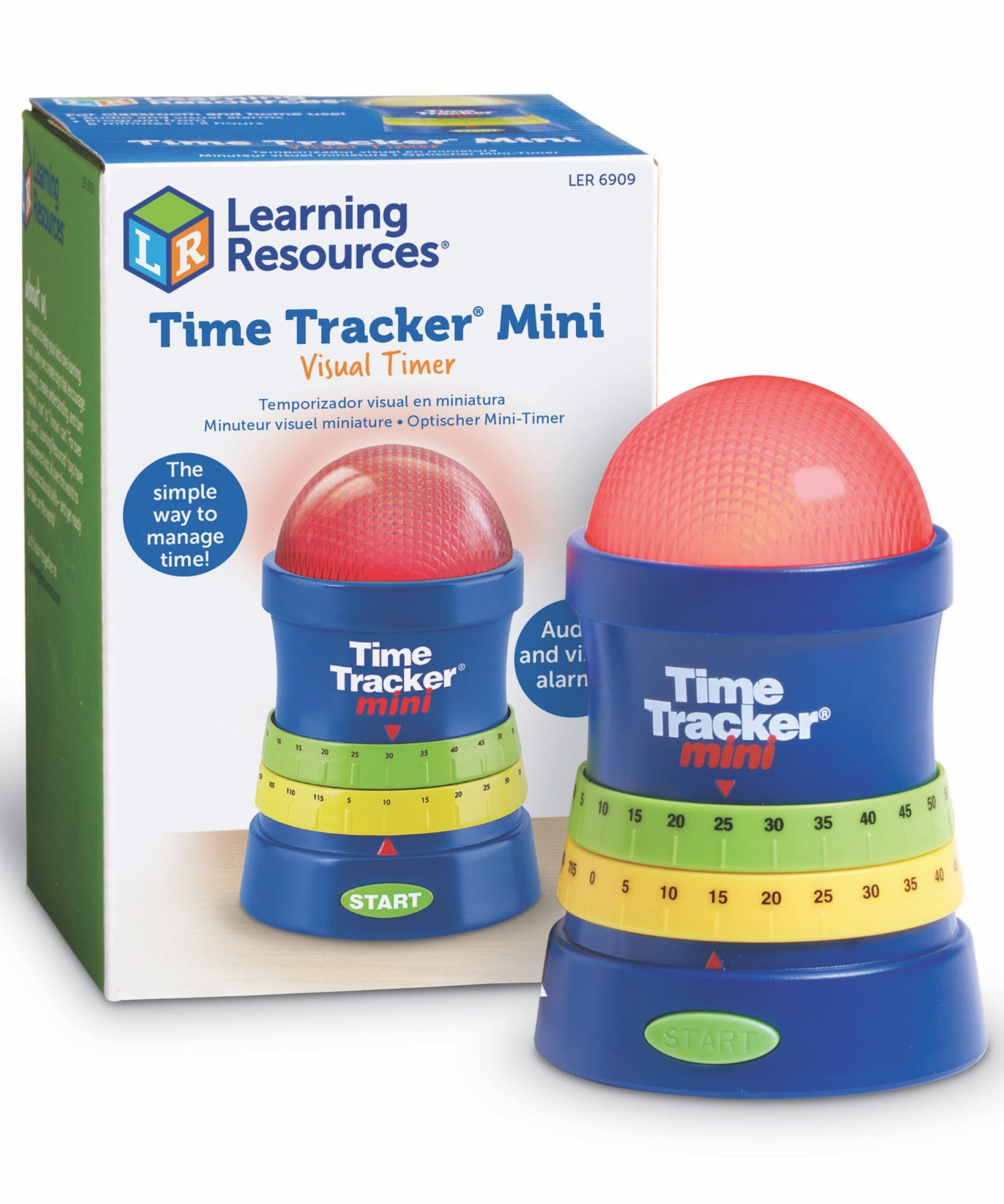 جهاز تتبع الوقت الصغير من Learning Resources، مؤقت بصري وسمعي للأطفال مع مستوى صوت قابل للتعديل ووظائف متعددة (للأعمار من 3 سنوات فما فوق)