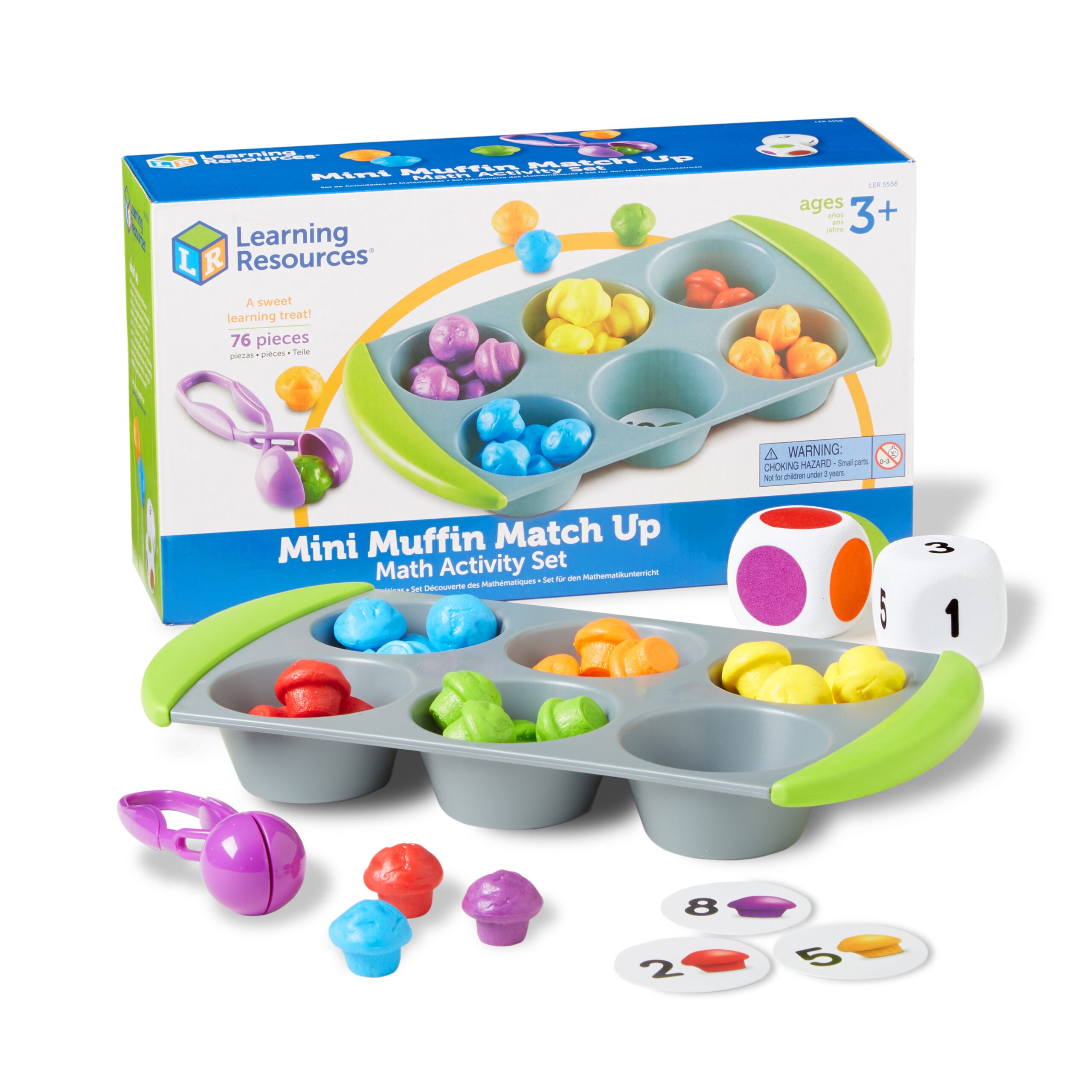 Learning Resources Mini Muffin Match Up, Hands-On Early Maths Activity Set for Colour, Number Recognition, and Fine Motor Skills, Ages 3+