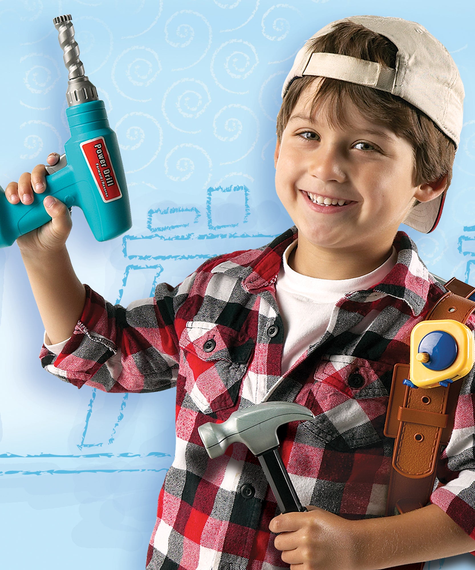 مجموعة أدوات حزام العمل من Learning Resources للتظاهر واللعب، مجموعة أدوات للأطفال مع مثقاب يعمل بالبطارية وحقيبة حمل، لعب أدوار خيالي للأعمار من 3 سنوات فما فوق