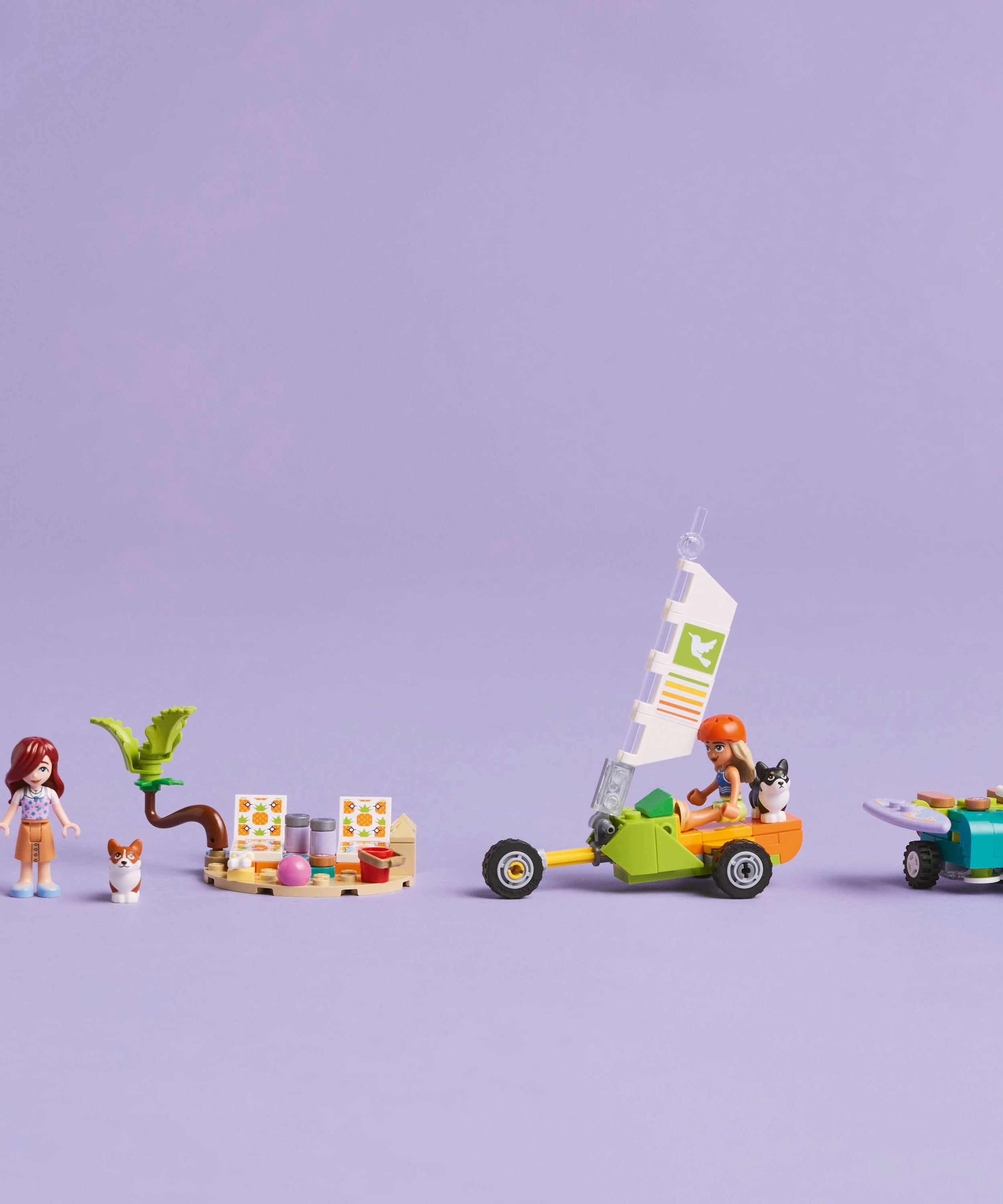 LEGO Friends 42641 Surfing Dogs & Scooter Adventure Set for Kids 6+