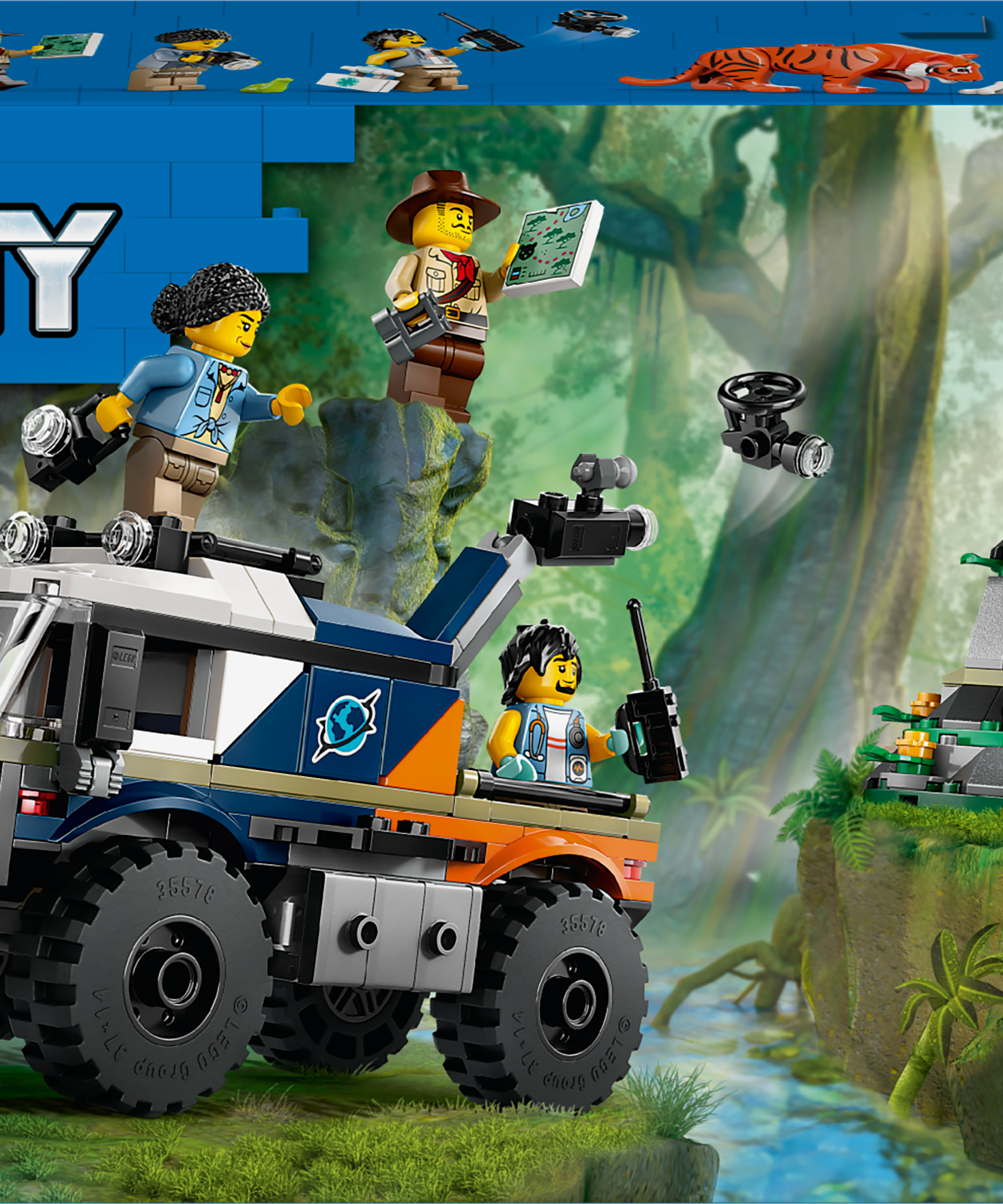 LEGO City 60426 Jungle Explorer Off-Road Truck Adventuring Set for Kids 6+