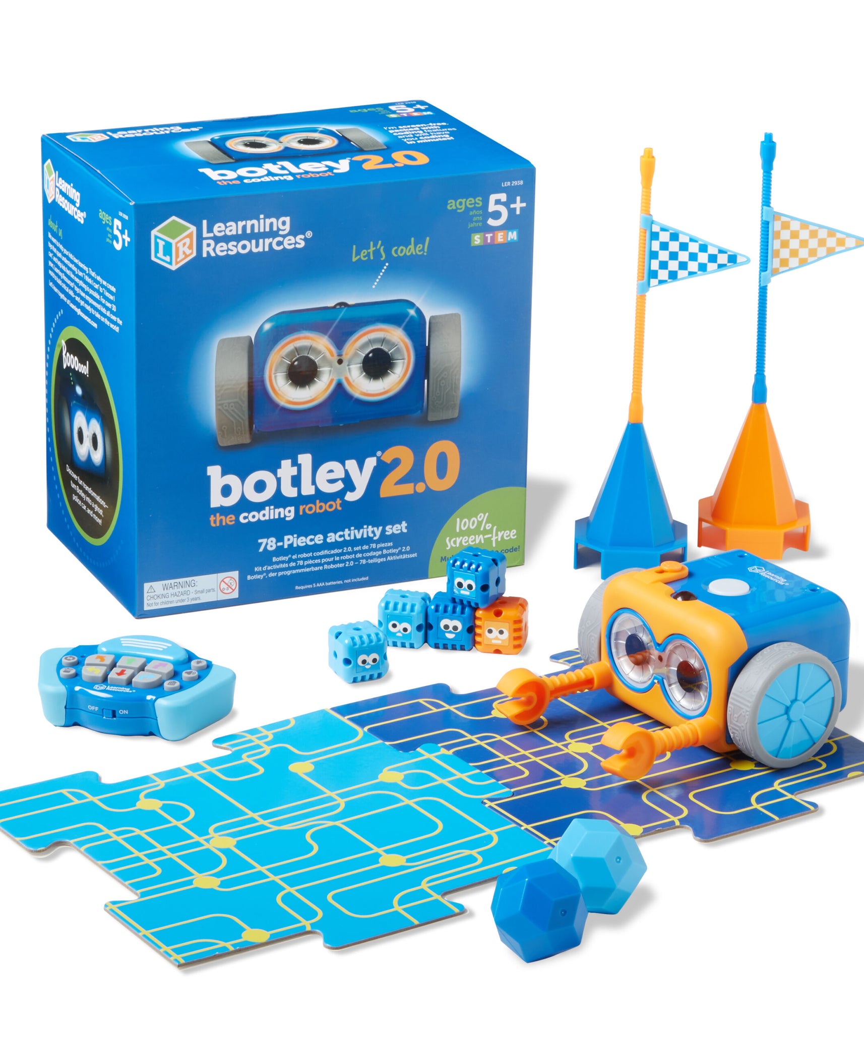 Learning Resources Botley 2.0 the Coding Robot Activity Set, Screen-Free Coding Robot for Kids Aged 5+