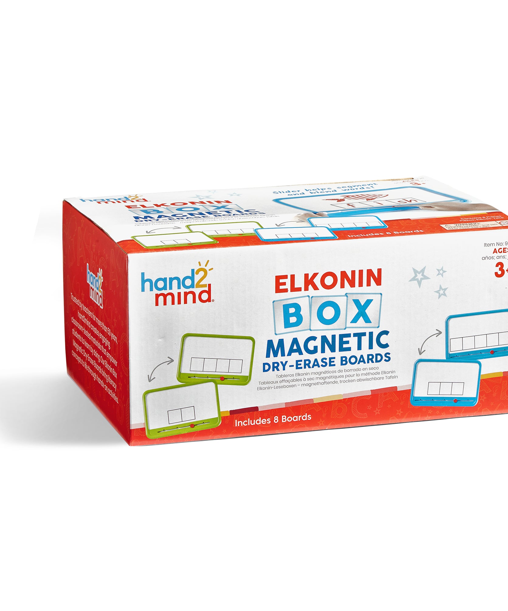 مجموعة ألواح المسح الجاف المغناطيسية من إلكونين بوكس من إلكوارن ريسورسز، لممارسة مهارات القراءة والصوتيات، 8 ألواح مع منزلق مدمج، تتضمن دليل الأنشطة، للأعمار من 3 سنوات فما فوق