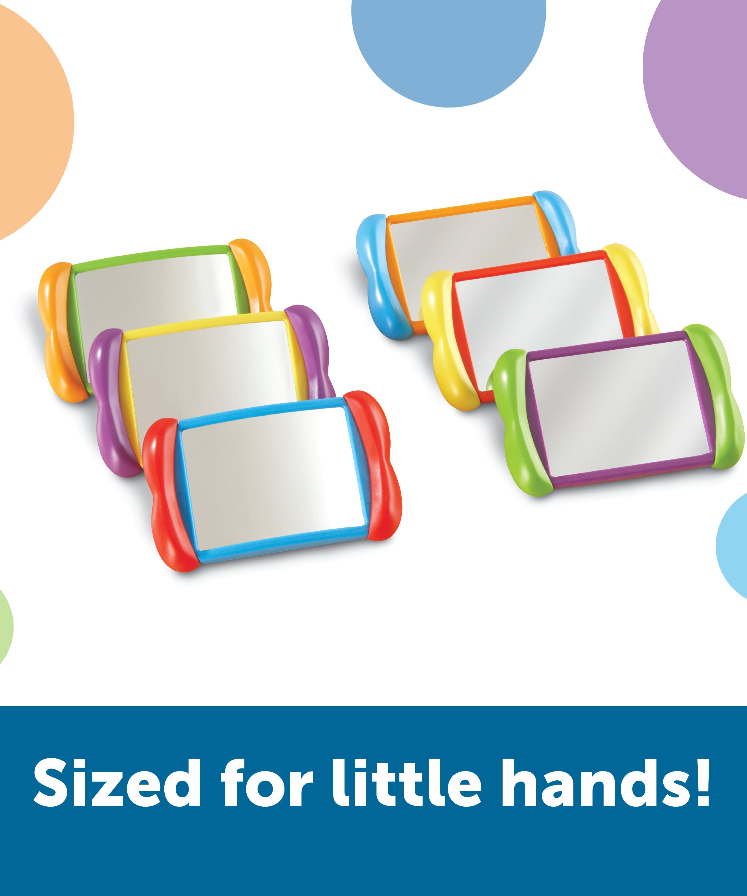 Learning Resources All About Me 2-in-1 Mirrors, Double-Sided Fun & Regular Mirrors for Self-Awareness, Develops Body & Emotional Skills, Set of 6, Ages 2+