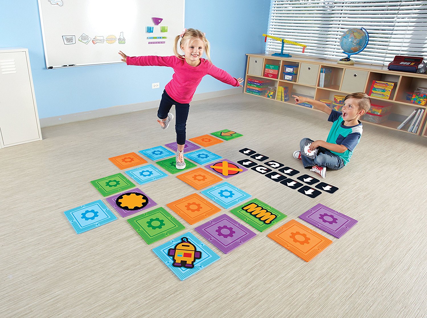 Learning Resources Let's Go Code! Activity Set, Non-Digital Introduction to Coding for Kids Ages 5+, Develops STEM Skills and Gross Motor Abilities