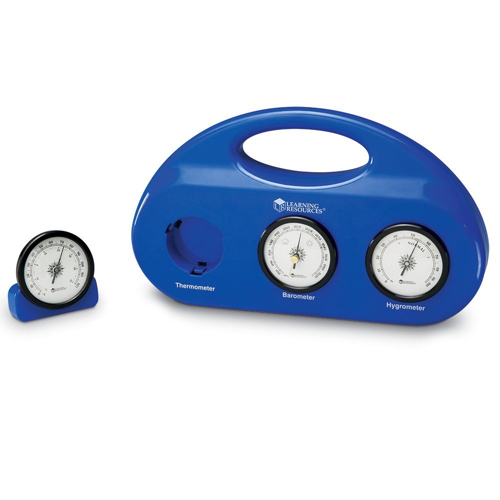 Learning Resources Weather Center Kit, 3-in-1 Weather Science Tool Set for Kids, Barometer, Hygrometer, Thermometer, Hands-On Meteorology, Ages 5+, Includes Activity Guide