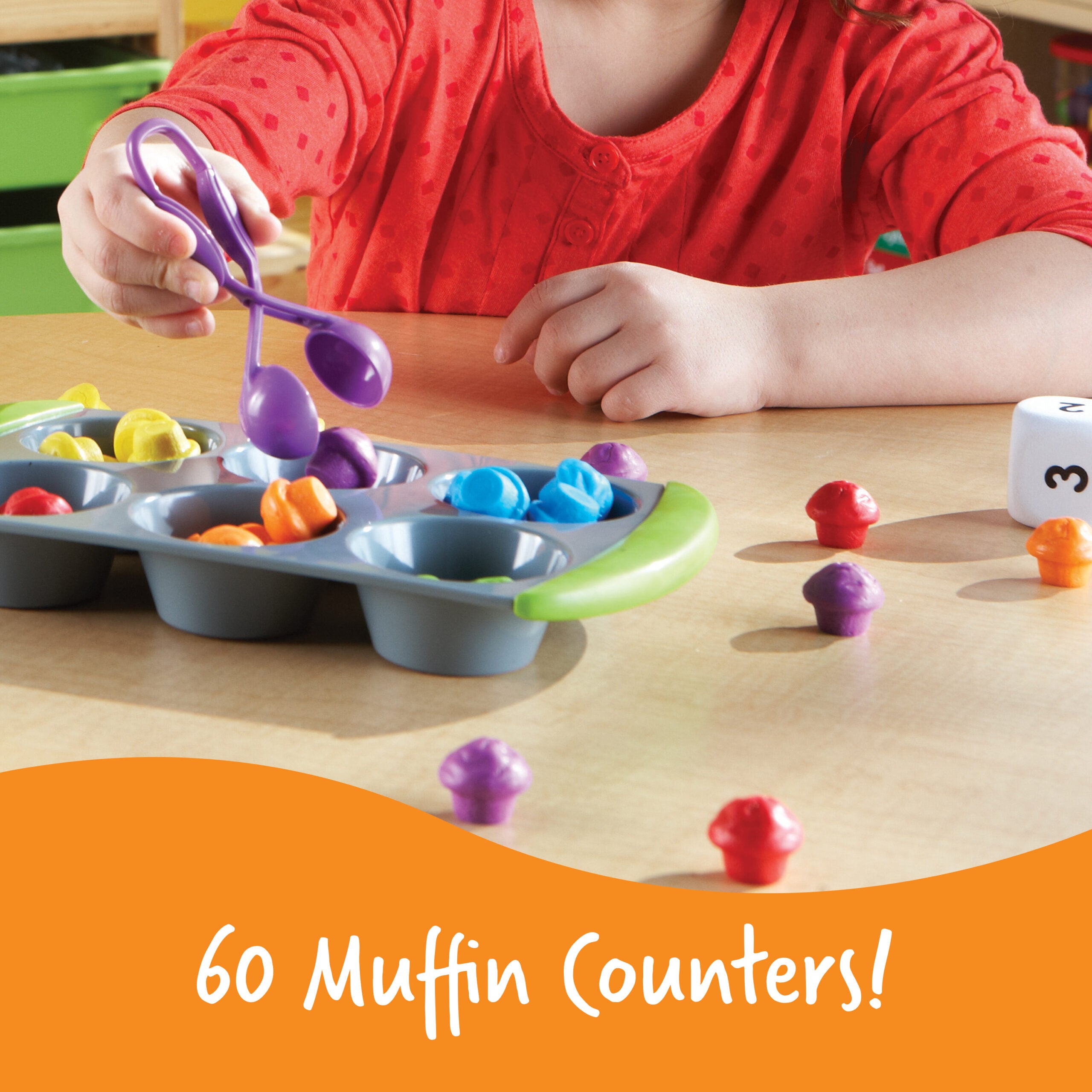 Learning Resources Mini Muffin Match Up, Hands-On Early Maths Activity Set for Colour, Number Recognition, and Fine Motor Skills, Ages 3+
