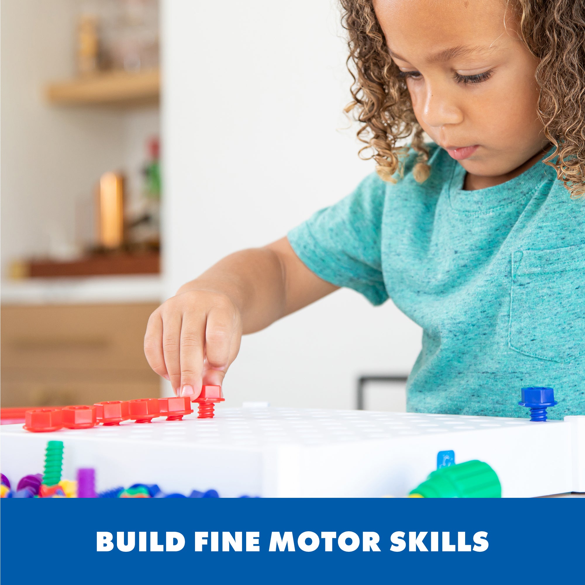 Learning Resources Design & Drill Activity Centre, STEM Construction Toy with Power Drill, Bolts, and Design Cards, Ages 3+