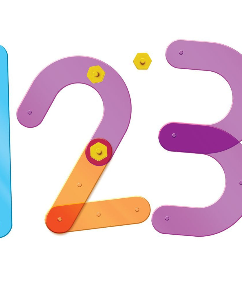 Learning Resources Number Construction Set, Build & Recognize Numbers 0-9, Fine Motor & Numeracy Activity for Kids, Includes Activity Cards & Colour-Coded Pieces, Set of 50, Ages 4+