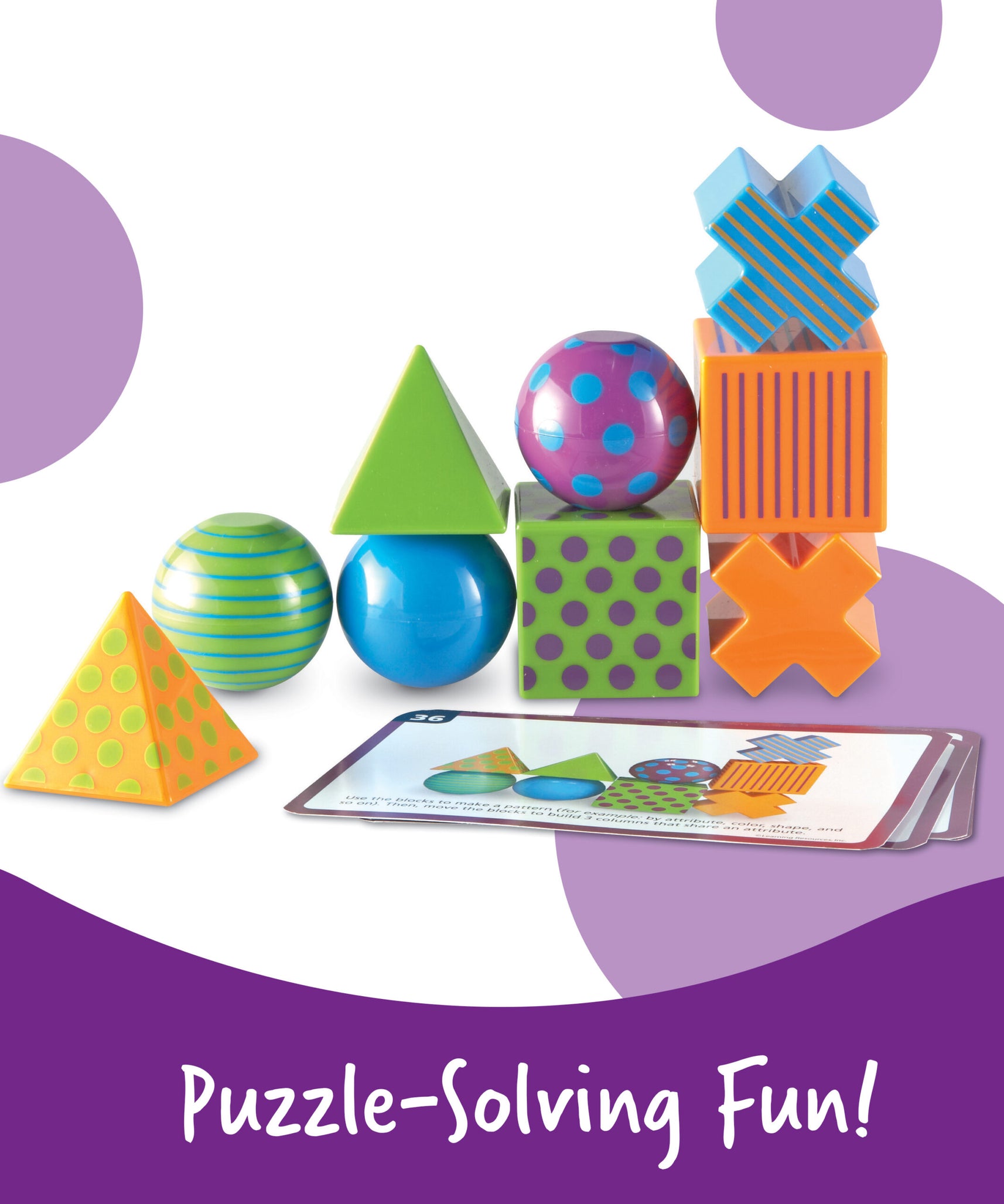 لعبة التفكير النقدي Mental Blox من Learning Resources، لعبة الأنماط والمطابقة للأطفال، تنمي مهارات الذاكرة وحل المشكلات والتعرف، تتضمن 40 تحديًا و20 قطعة بلاستيكية سميكة، للأعمار من 5 سنوات فما فوق