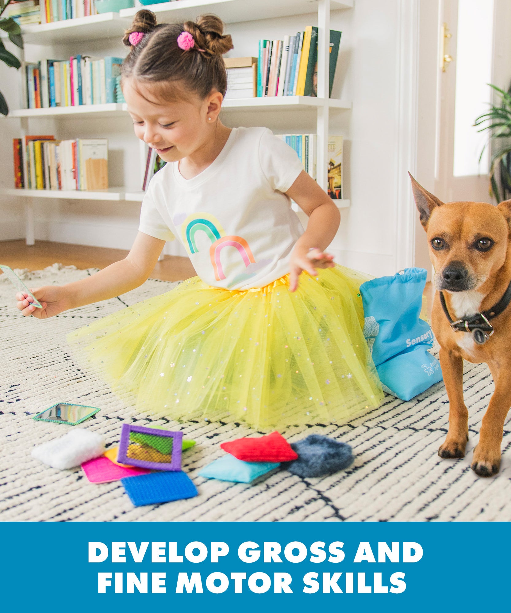 Learning Resources Teachable Touchables Texture Squares, Sensory Play Set for Toddlers, 20 Tactile Squares for Building Communication, Vocabulary, and Tactile Awareness