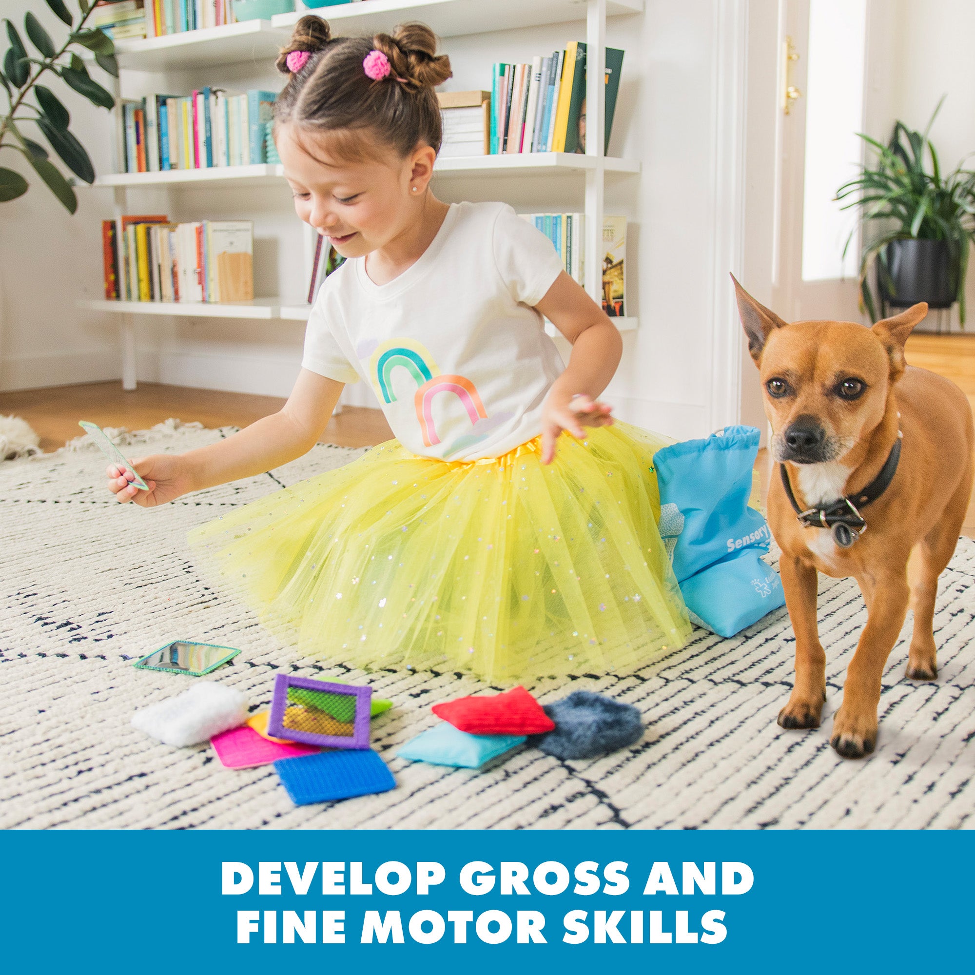 Learning Resources Teachable Touchables Texture Squares, Sensory Play Set for Toddlers, 20 Tactile Squares for Building Communication, Vocabulary, and Tactile Awareness