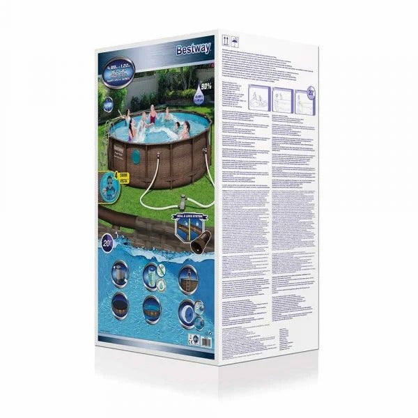 Bestway Power Steel Swim Vista Series II Round Pool 4.88m x 1.22m – 3+ Years