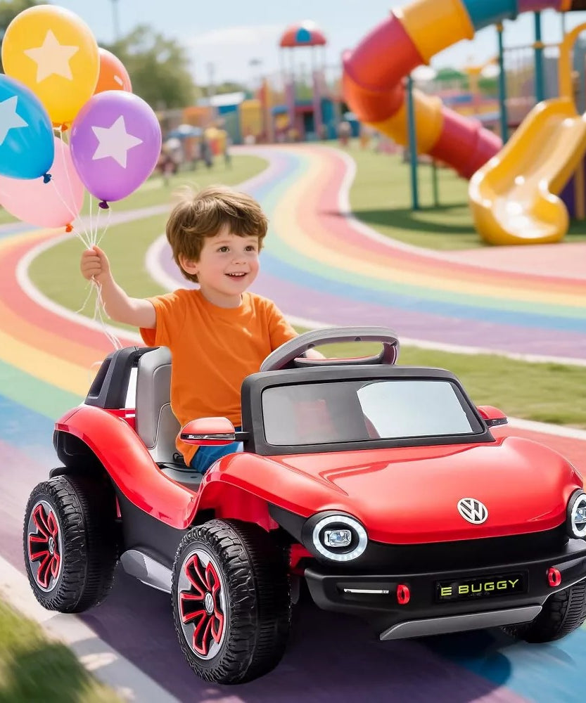 Licensed Volkswagen 12V Kids Ride-On Car with Parental Remote Control, LED Lights, Bluetooth, MP3 Player, Electric Battery Vehicle for Children 3+ Years