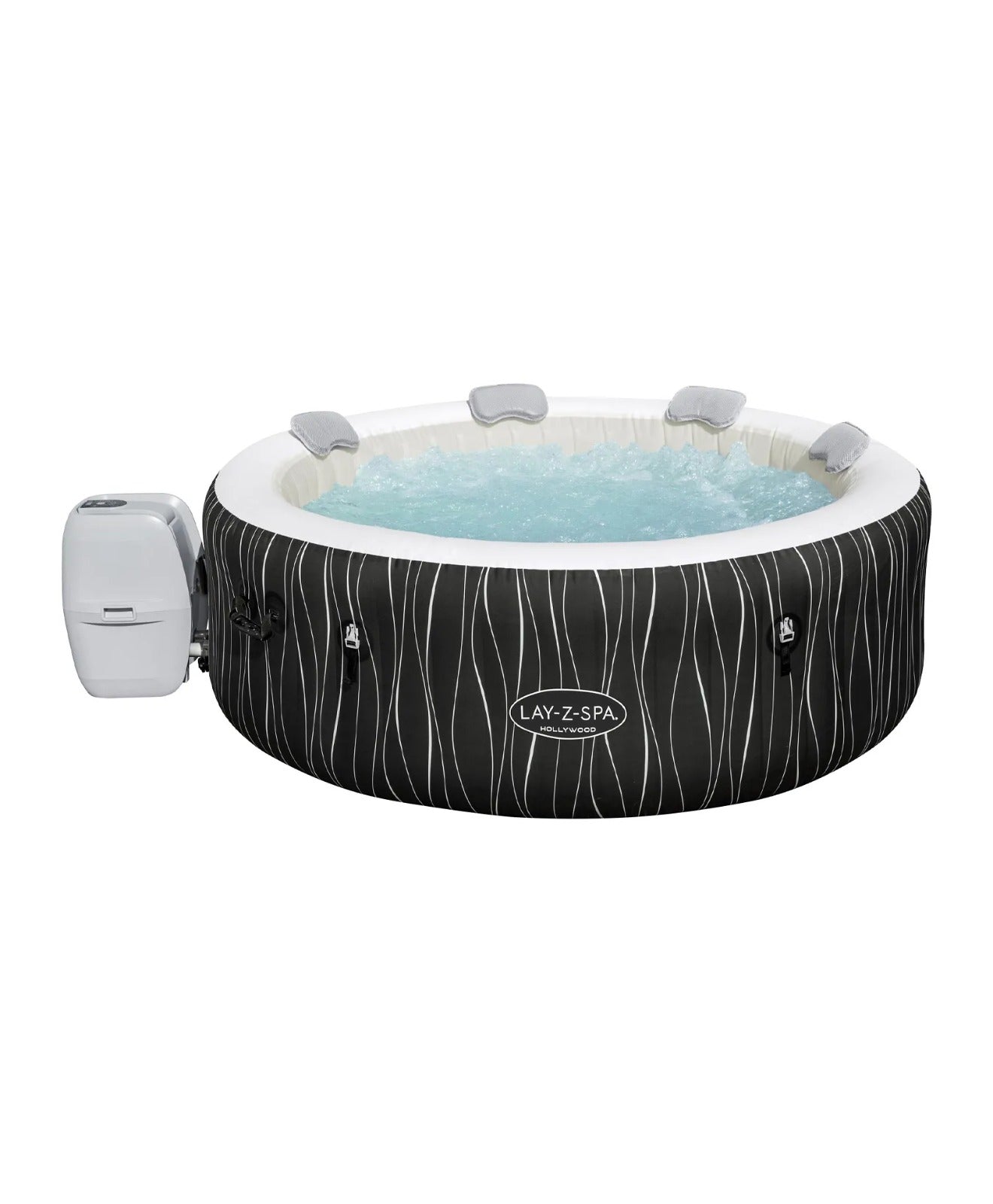 Bestway Hollywood AirJet™ Inflatable Spa 77" x 26" (1.96m x 66cm), 6-Person Hot Tub with AirJet Massage, LED Lights & Heater – Ages 18+