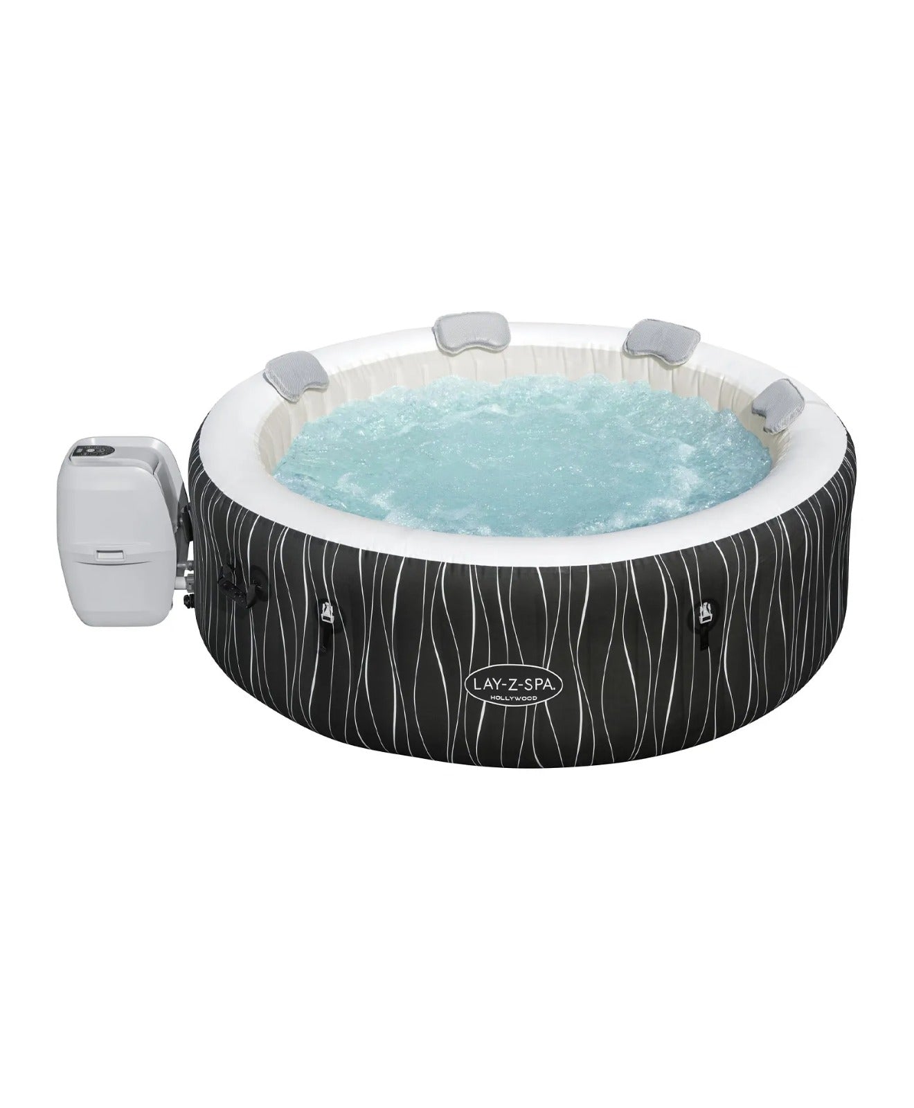 Bestway Hollywood AirJet™ Inflatable Spa 77" x 26" (1.96m x 66cm), 6-Person Hot Tub with AirJet Massage, LED Lights & Heater – Ages 18+