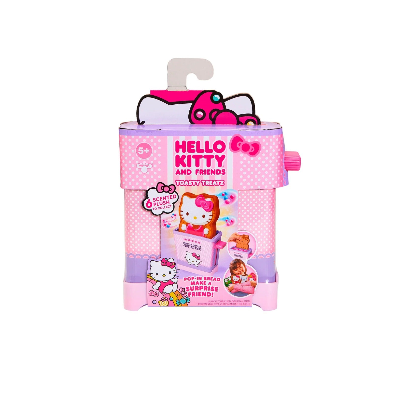 Cookeez Makery Hello Kitty & Friends Toasty Treatz Surprise Scented Plush Toaster Playset Collectible Sanrio Characters 5+