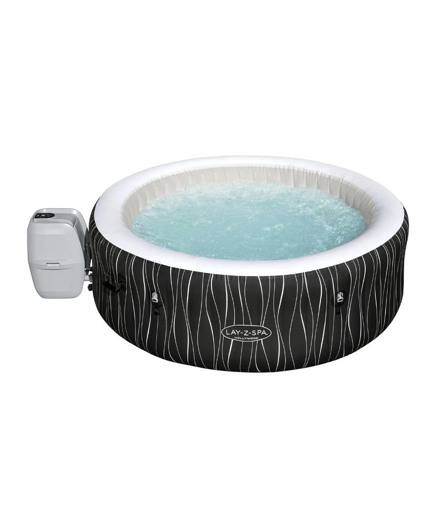 Bestway Hollywood AirJet™ Inflatable Spa 77" x 26" (1.96m x 66cm), 6-Person Hot Tub with AirJet Massage, LED Lights & Heater – Ages 18+