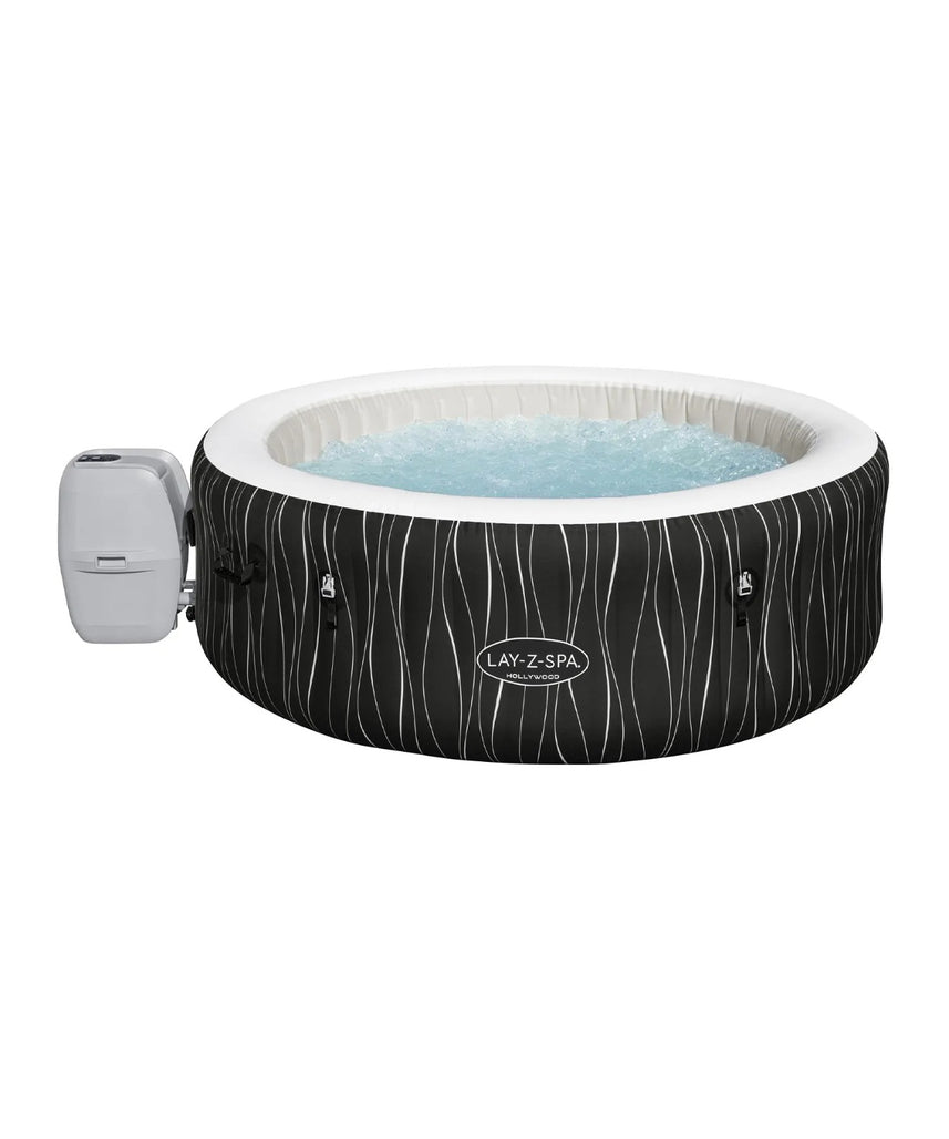 Bestway Hollywood AirJet™ Inflatable Spa 77" x 26" (1.96m x 66cm), 6-Person Hot Tub with AirJet Massage, LED Lights & Heater – Ages 18+