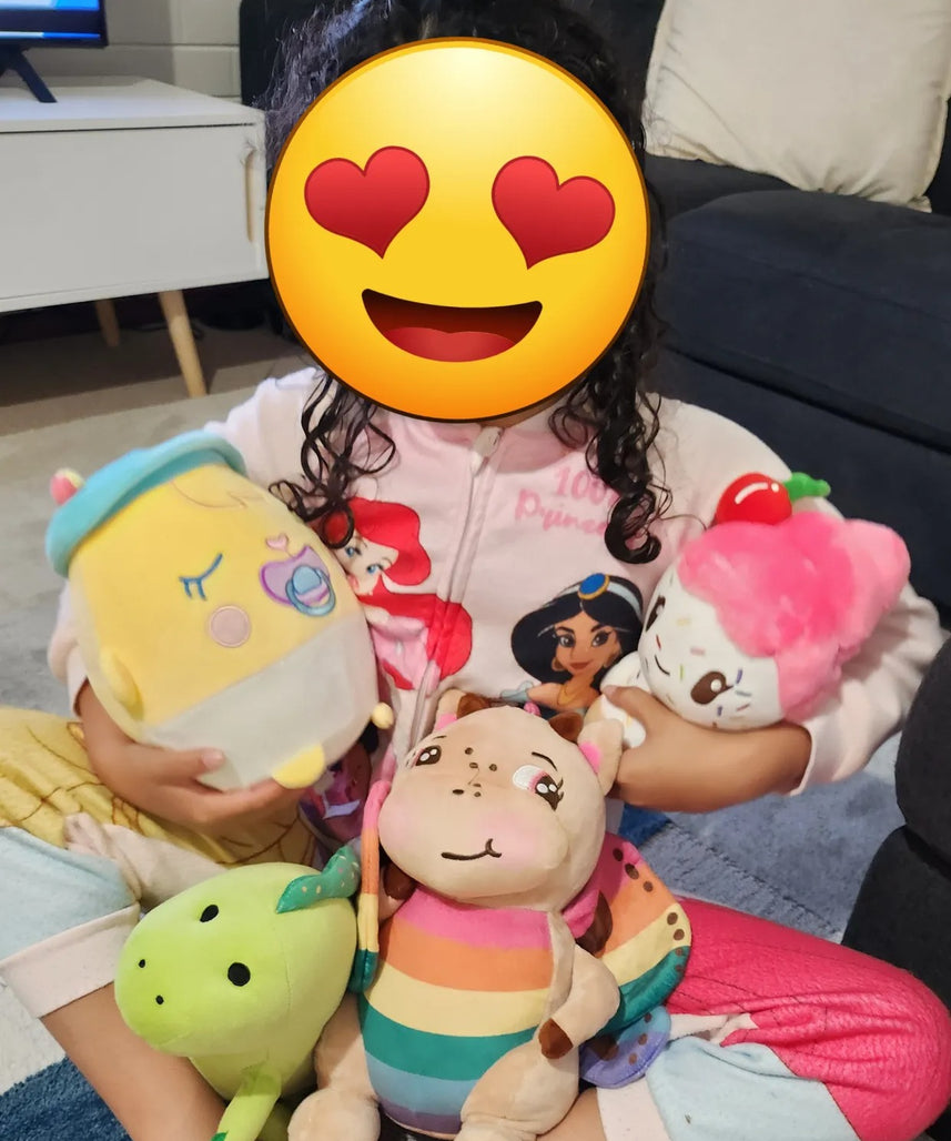 Official Moriah Elizabeth Cuepy Plushie, Soft Ice Cream Character Stuffed Toy with Cherry Detail, PP Cotton Filling, 9-Inch Collectible Plush for Fans and Gifting