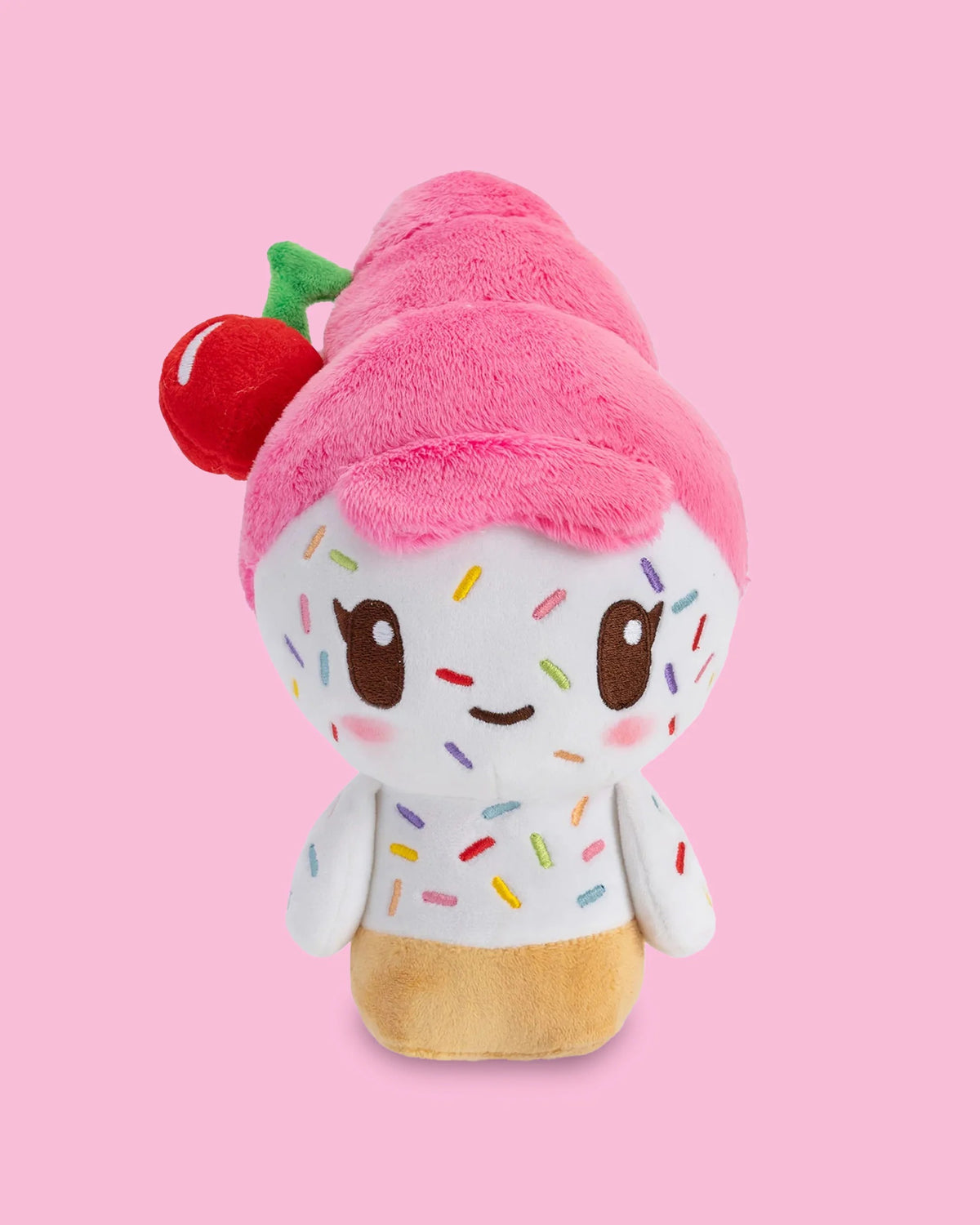 Official Moriah Elizabeth Cuepy Plushie, Soft Ice Cream Character Stuffed Toy with Cherry Detail, PP Cotton Filling, 9-Inch Collectible Plush for Fans and Gifting
