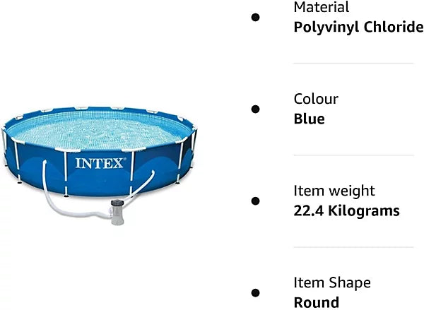 Intex 28212UK Metal Frame Pool Set, Blue, 12 ft x 30-Inch