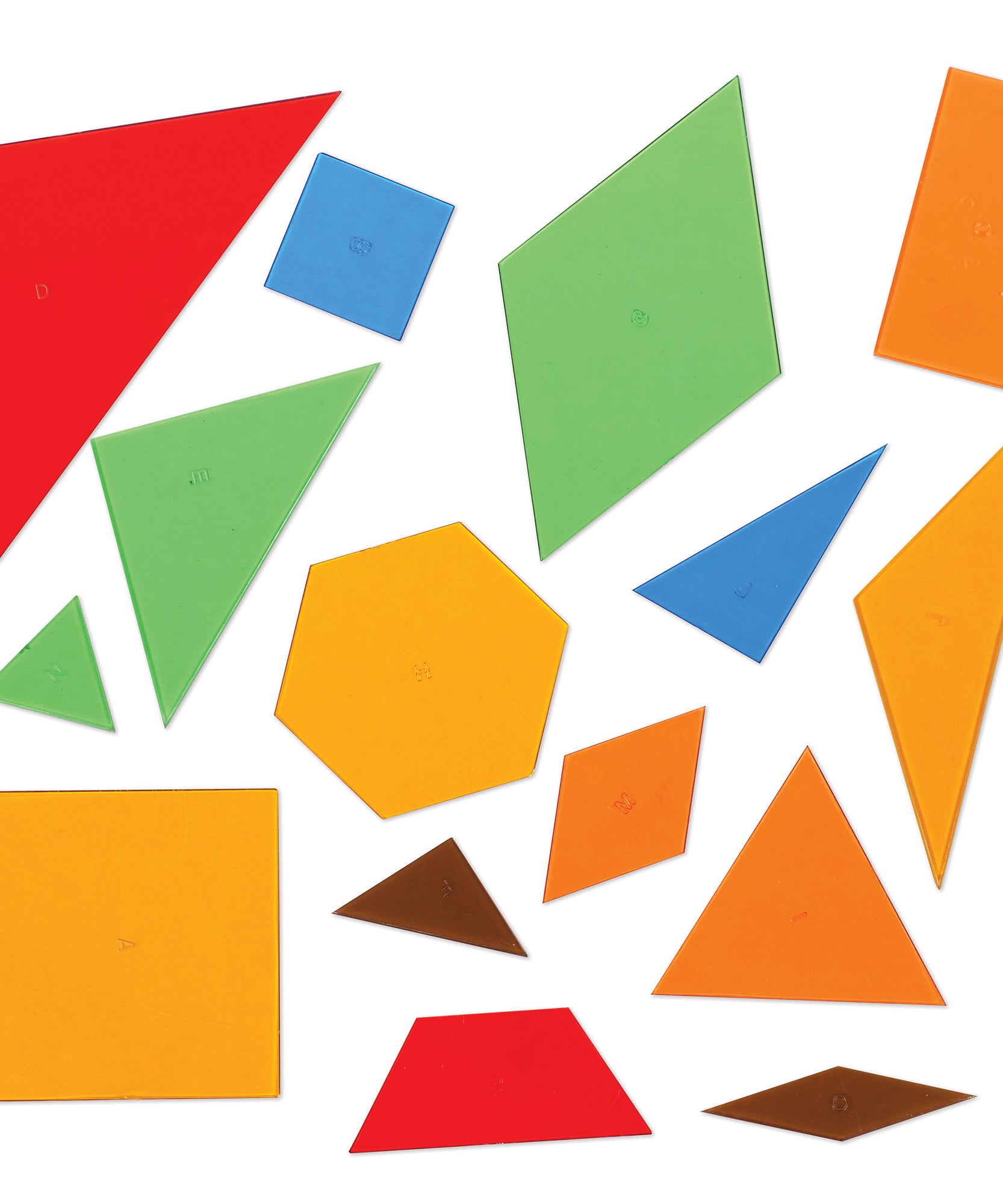 مجموعة أدوات تعليمية متعددة الأضلاع من Learning Resources، 450 شكلاً شفافًا ثنائي الأبعاد لتعلم الهندسة والأنشطة الصفية