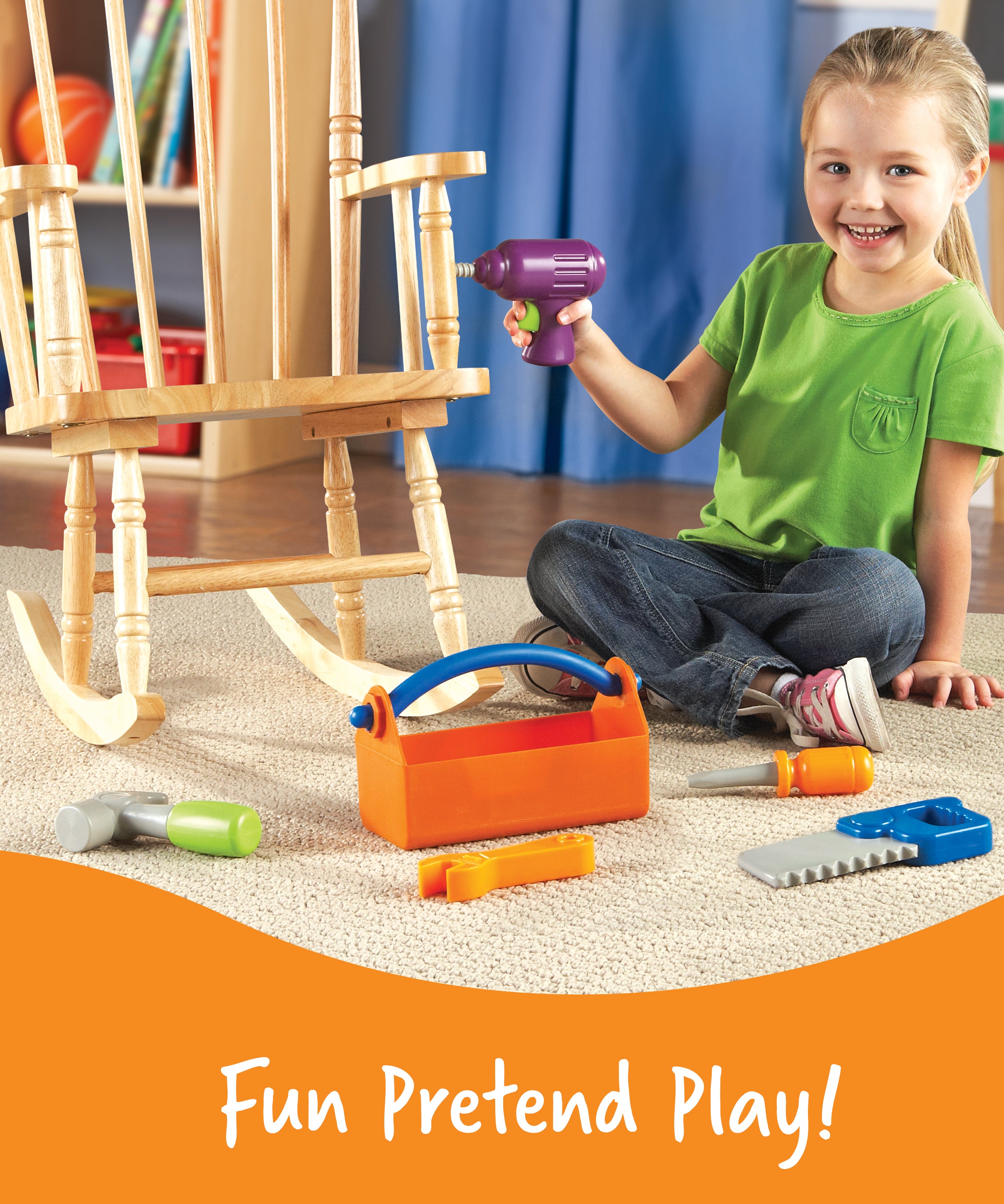 مجموعة أدوات New Sprouts Fix It من Learning Resources - أدوات لعب تظاهرية للأطفال الصغار من عمر سنتين فما فوق