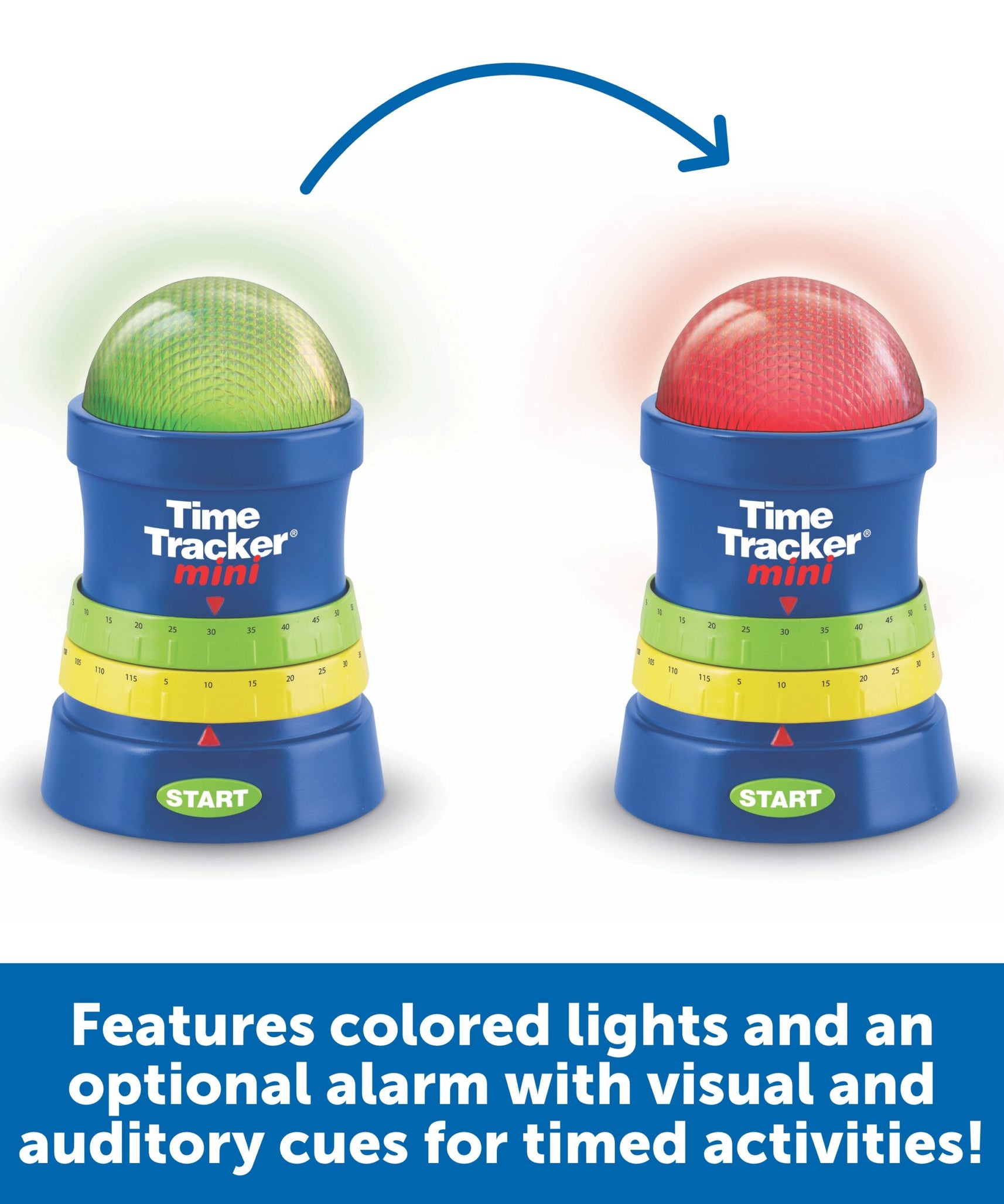 جهاز تتبع الوقت الصغير من Learning Resources، مؤقت بصري وسمعي للأطفال مع مستوى صوت قابل للتعديل ووظائف متعددة (للأعمار من 3 سنوات فما فوق)