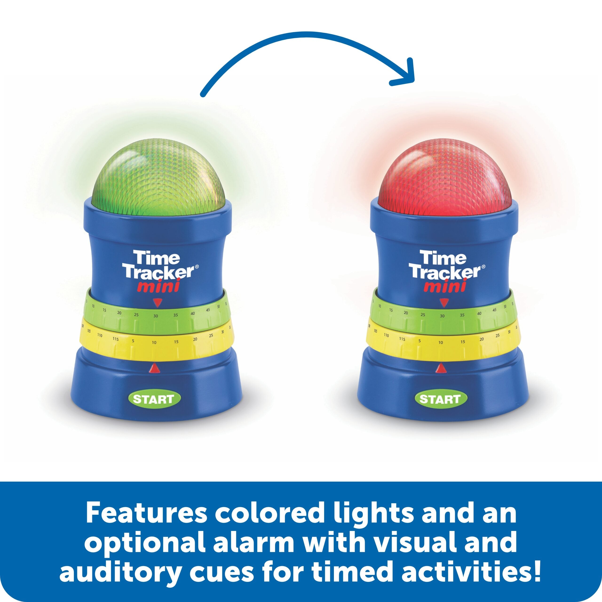 جهاز تتبع الوقت الصغير من Learning Resources، مؤقت بصري وسمعي للأطفال مع مستوى صوت قابل للتعديل ووظائف متعددة (للأعمار من 3 سنوات فما فوق)
