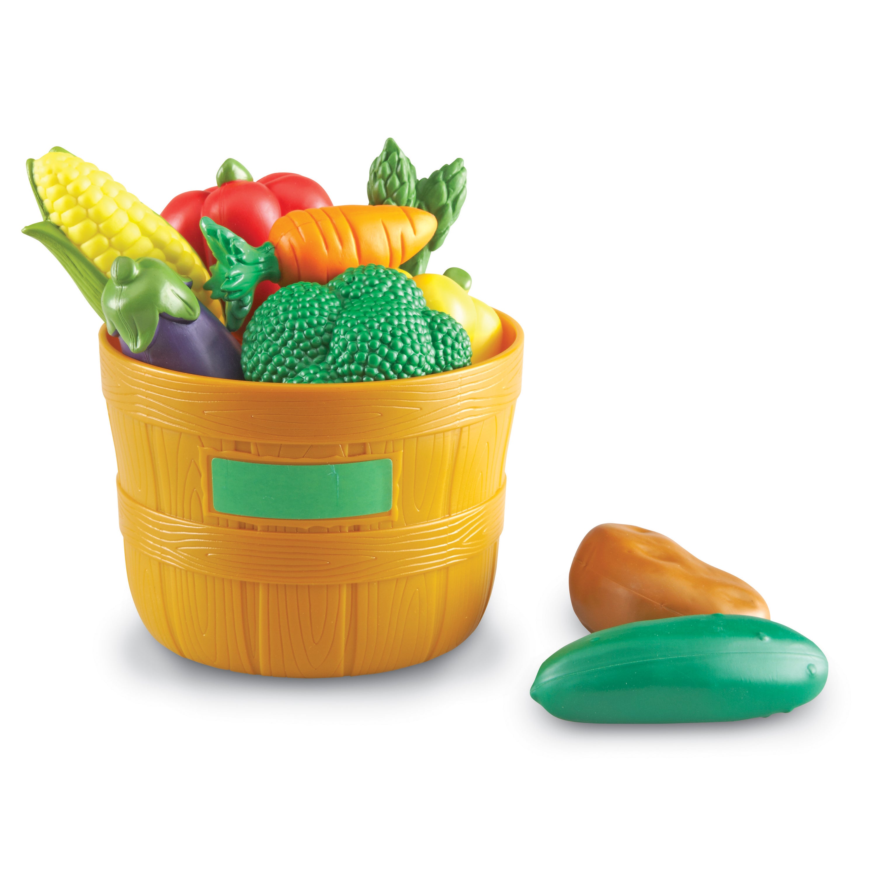 Learning Resources New Sprouts Bushel of Veggies, Soft Pretend Play Food Set for Toddlers, 9 Colorful Vegetable Pieces for Early Role Play, Language Development and Healthy Eating, Ages 18 Months+
