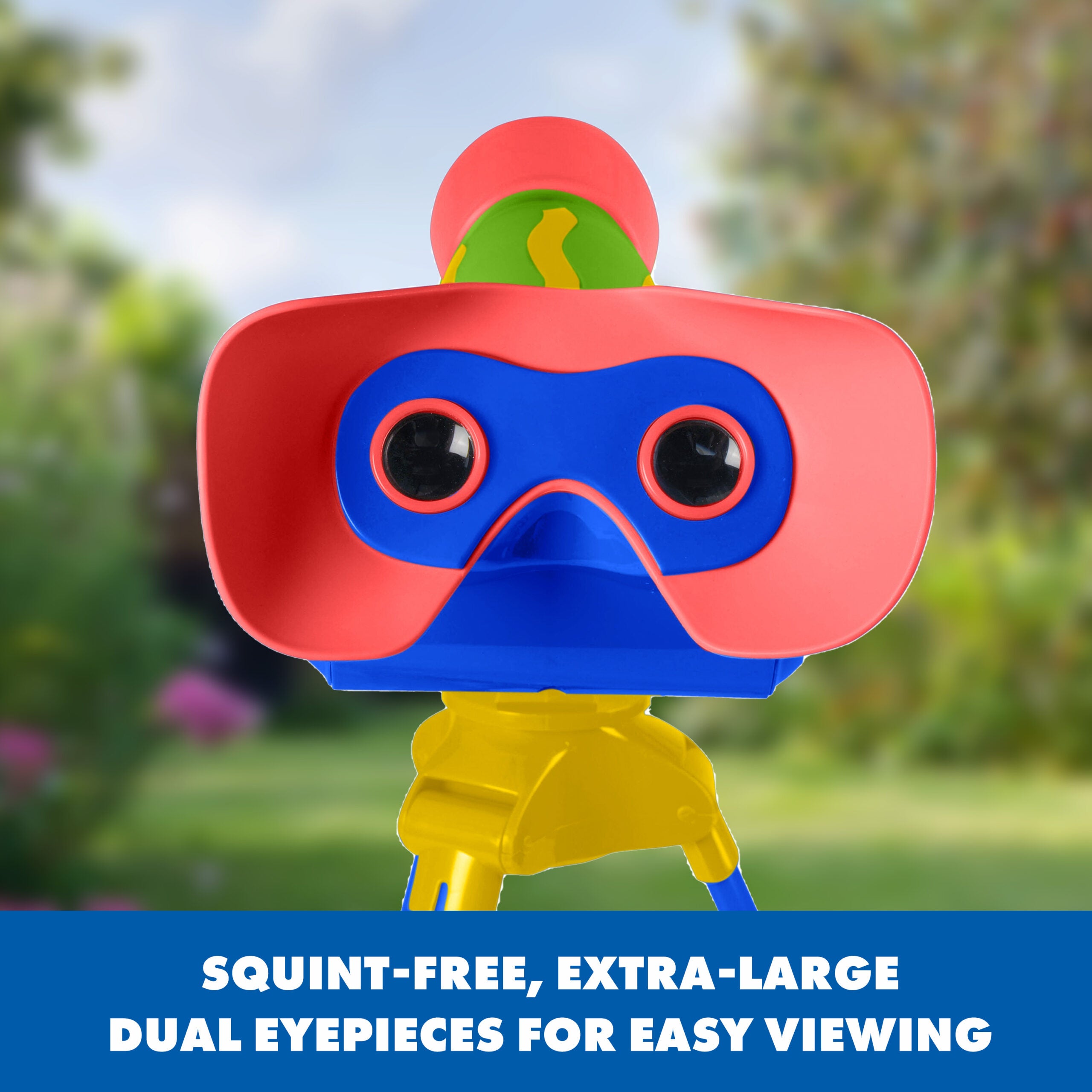 موارد التعلم جيوسفاري جونيور. تلسكوبي الأول، تلسكوب لعبة للأطفال بدون تركيز مع تكبير 9 أضعاف، لعبة STEM للمبتدئين لاستكشاف الأماكن الخارجية، للأعمار من 4 سنوات فما فوق