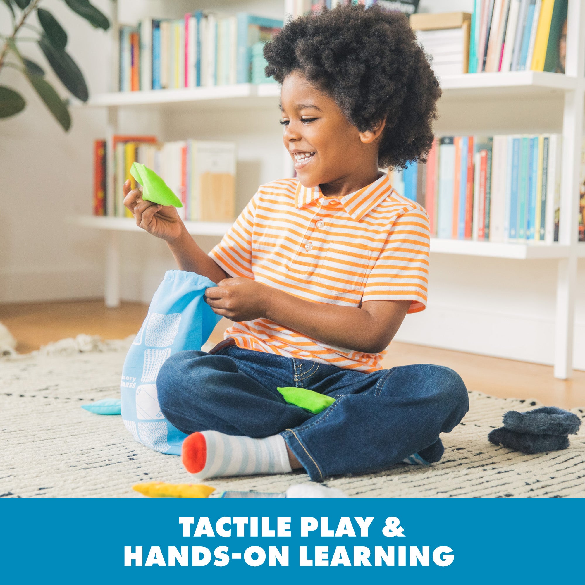 Learning Resources Teachable Touchables Texture Squares, Sensory Play Set for Toddlers, 20 Tactile Squares for Building Communication, Vocabulary, and Tactile Awareness