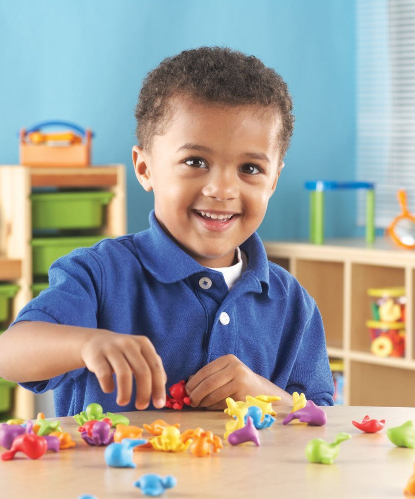 Learning Resources Under the Sea Ocean Counters, Set of 72, Colourful Ocean Animal Counters, Early Maths Skills, Sorting and Counting, Ages 3+, Storage Tub Included