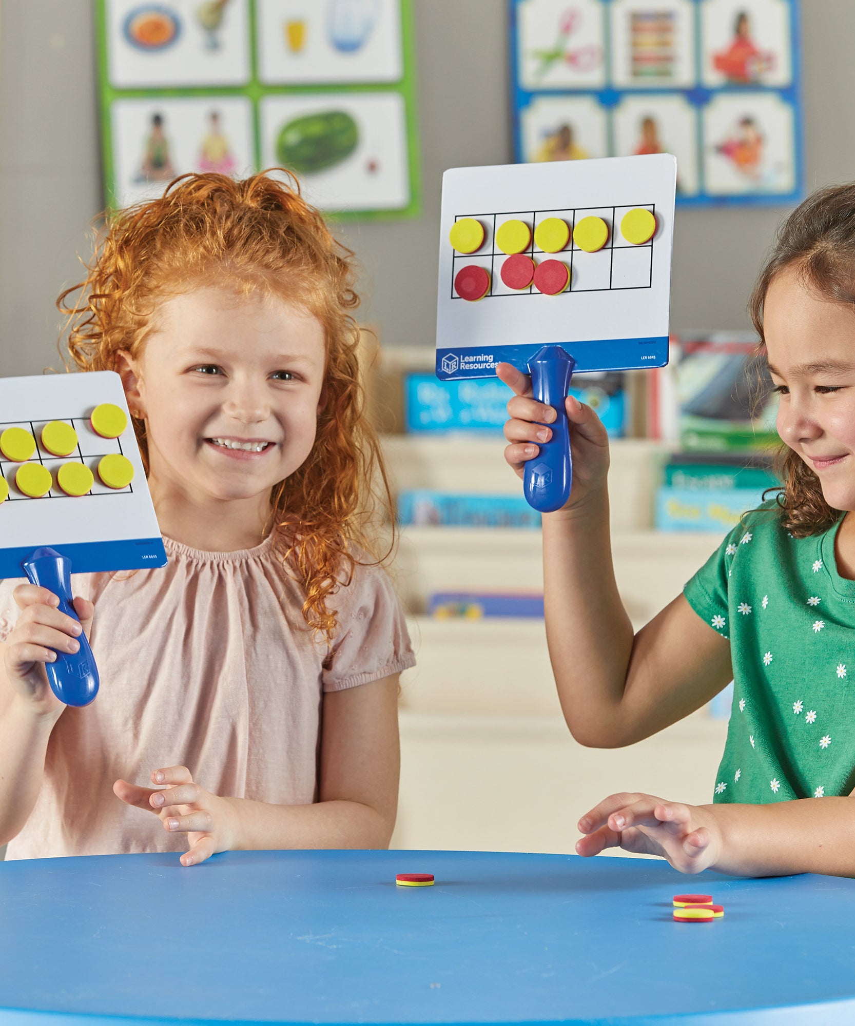Learning Resources Magnetic Ten Frame Answer Boards, Set of 4 Double-Sided Boards with 100 Magnetic Disks, Early Maths Learning for Ages 5 Plus