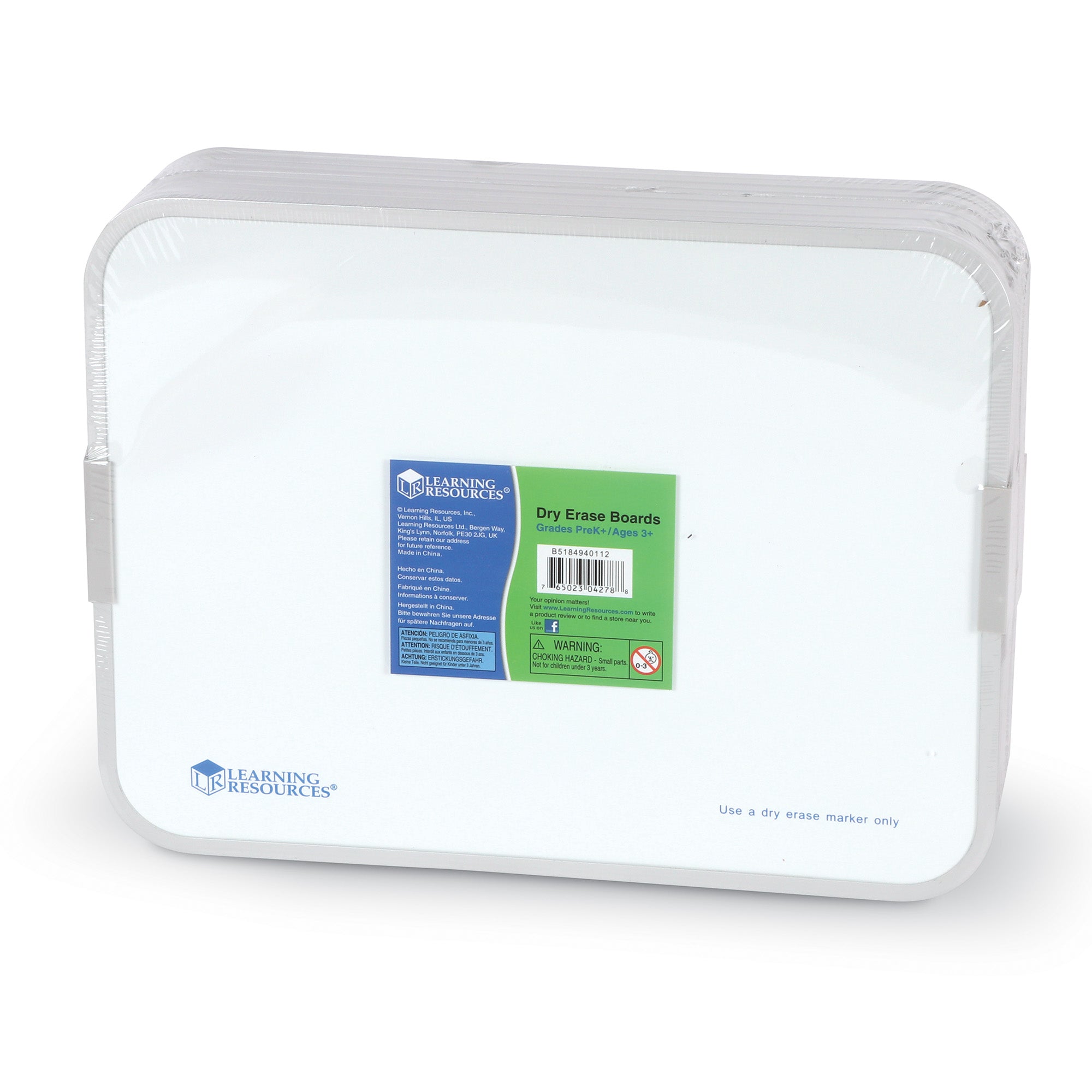 ألواح مغناطيسية مزدوجة الجوانب قابلة للمسح الجاف من Learning Resources (مجموعة من 10 قطع)، مغناطيسية، سهلة التنظيف، مثالية للتعلم المستقل والأنشطة الصفية، للأعمار من 3 إلى 13 عامًا
