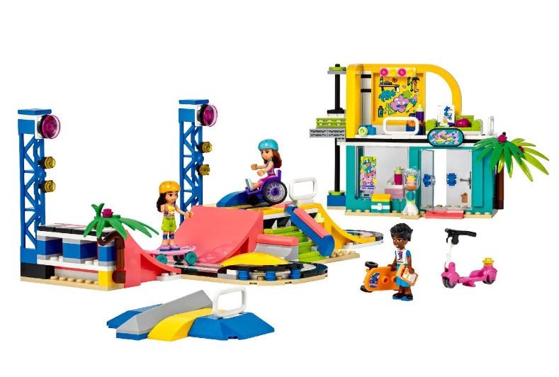 مجموعة بناء ليجو فريندز سكيت بارك 41751 مع دمى صغيرة ومنحدرات وملحقات للأطفال من سن 6 سنوات فما فوق