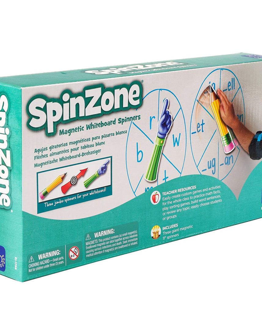 مجموعة SpinZone من Learning Resources، مجموعة من 3 قطع مغناطيسية قابلة للتخصيص للوحات البيضاء، مورد تعليمي للأعمار من 4 سنوات فما فوق