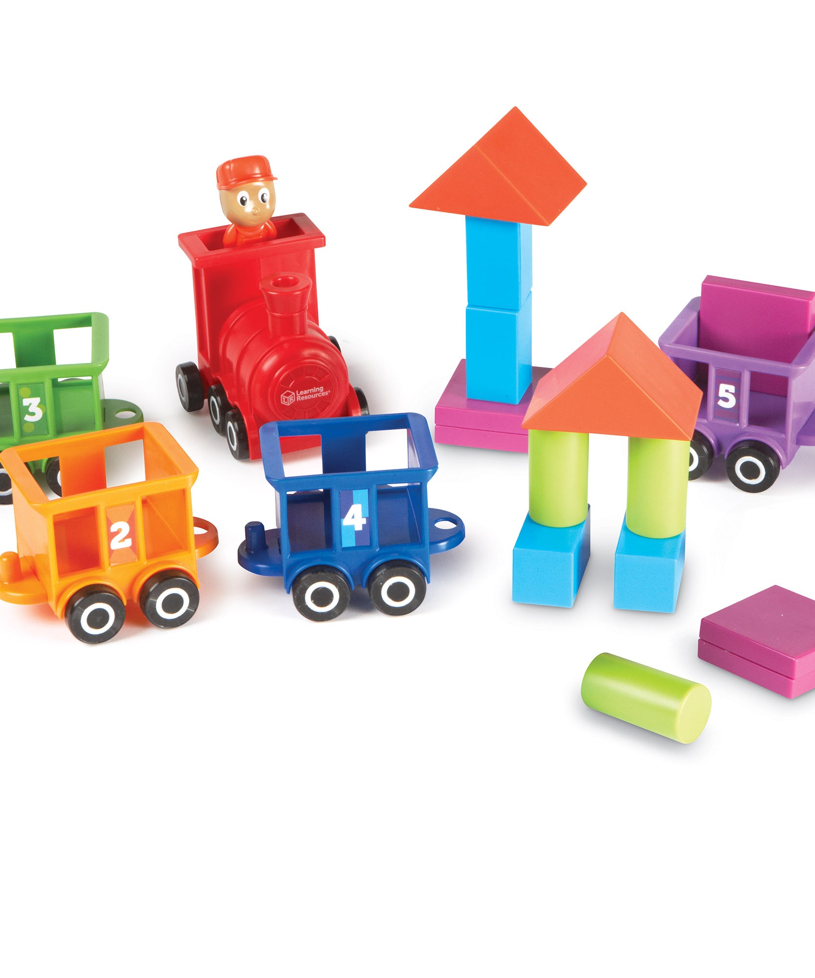 موارد التعلم - لعبة العد واللون - تشو تشو، قطار الأرقام وفرز الأشكال، لعبة تعليمية للأطفال الصغار للعد والتعرف على الألوان، للأعمار من سنتين فما فوق