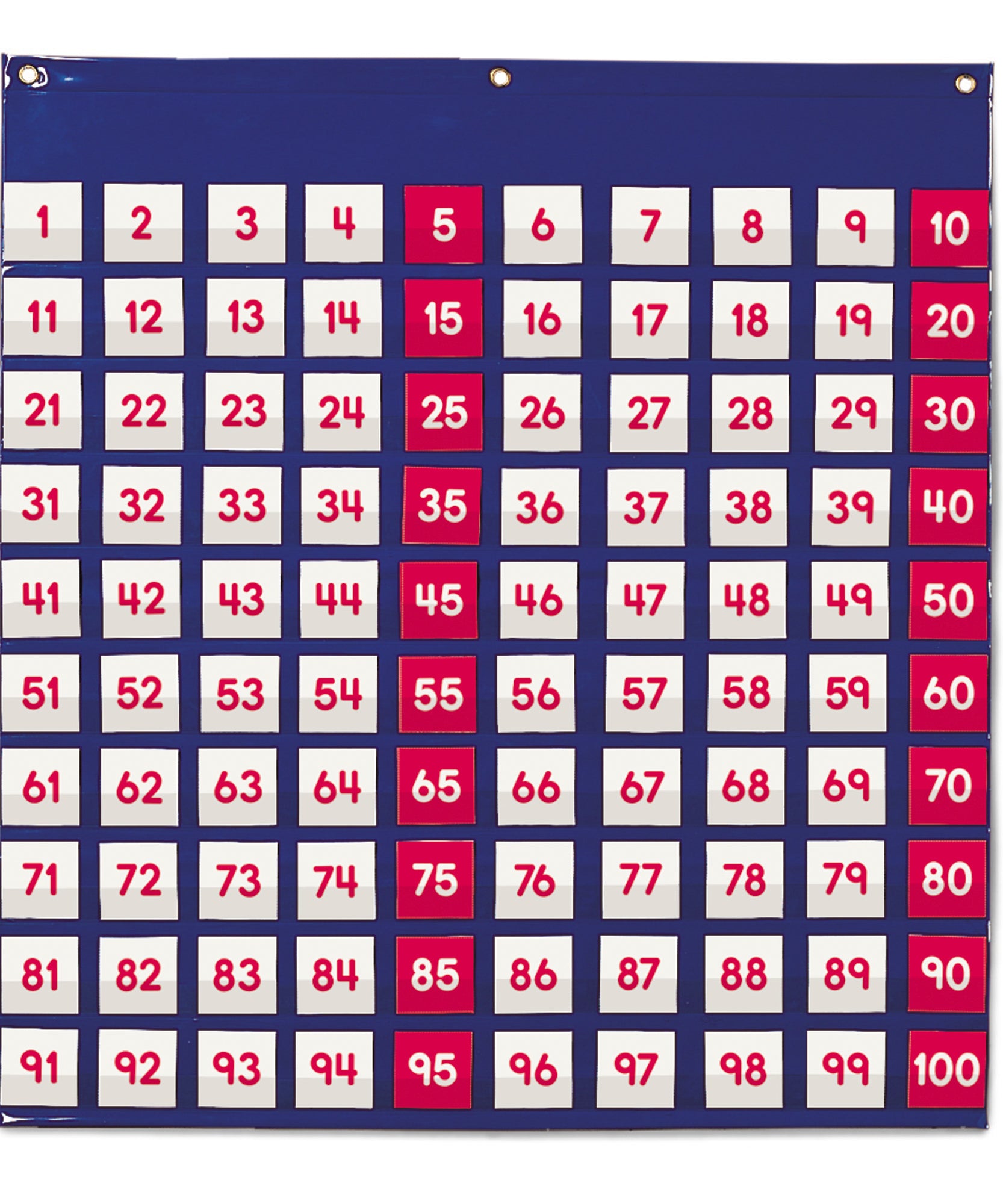 مخطط مئات الجيب من Learning Resources، 100 جيب، مهارات التعرف على الأرقام والرياضيات، للأعمار من 5 سنوات فما فوق