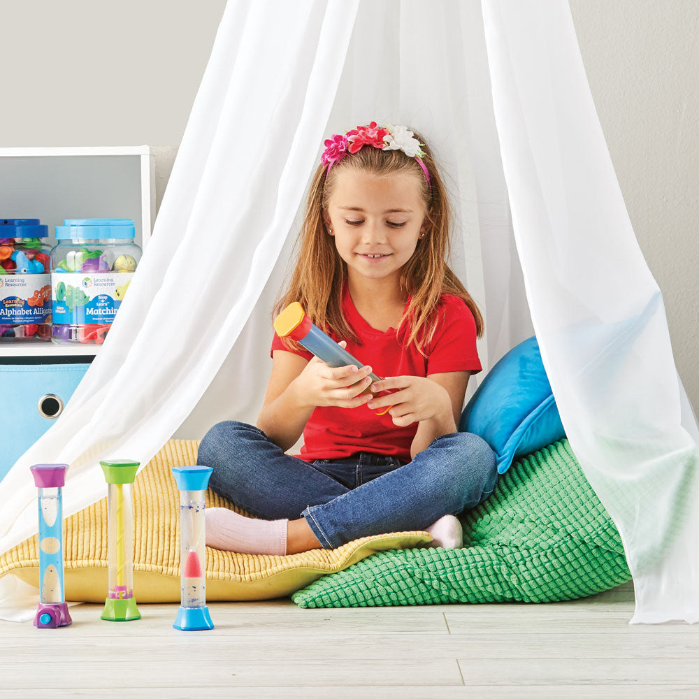 مجموعة أنابيب فيدجيت الحسية من Learning Resources، مكونة من 4 ألعاب حسية بصرية مهدئة للتركيز والاسترخاء، للأعمار من 3 سنوات فما فوق