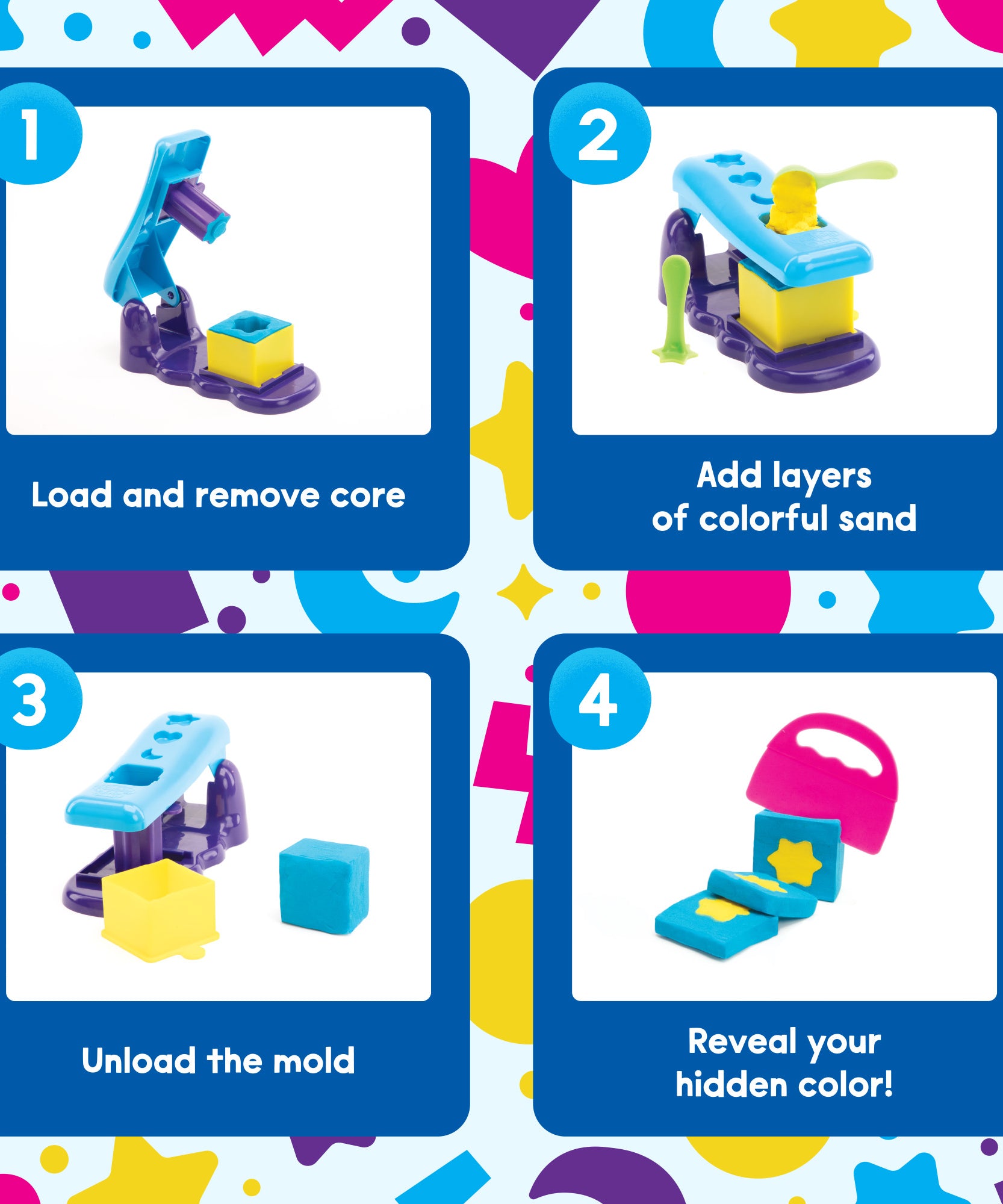 مجموعة رمل اللعب الحسي من بلاي فوم ساند ماجيك ريفيل من ليرنينج ريسورسز، مع 4 ألوان، و11 أداة ومحطة تصميم، ومرح إبداعي ومهارات حركية دقيقة للأطفال، لا يجف أبدًا، للأعمار من 3 سنوات فما فوق