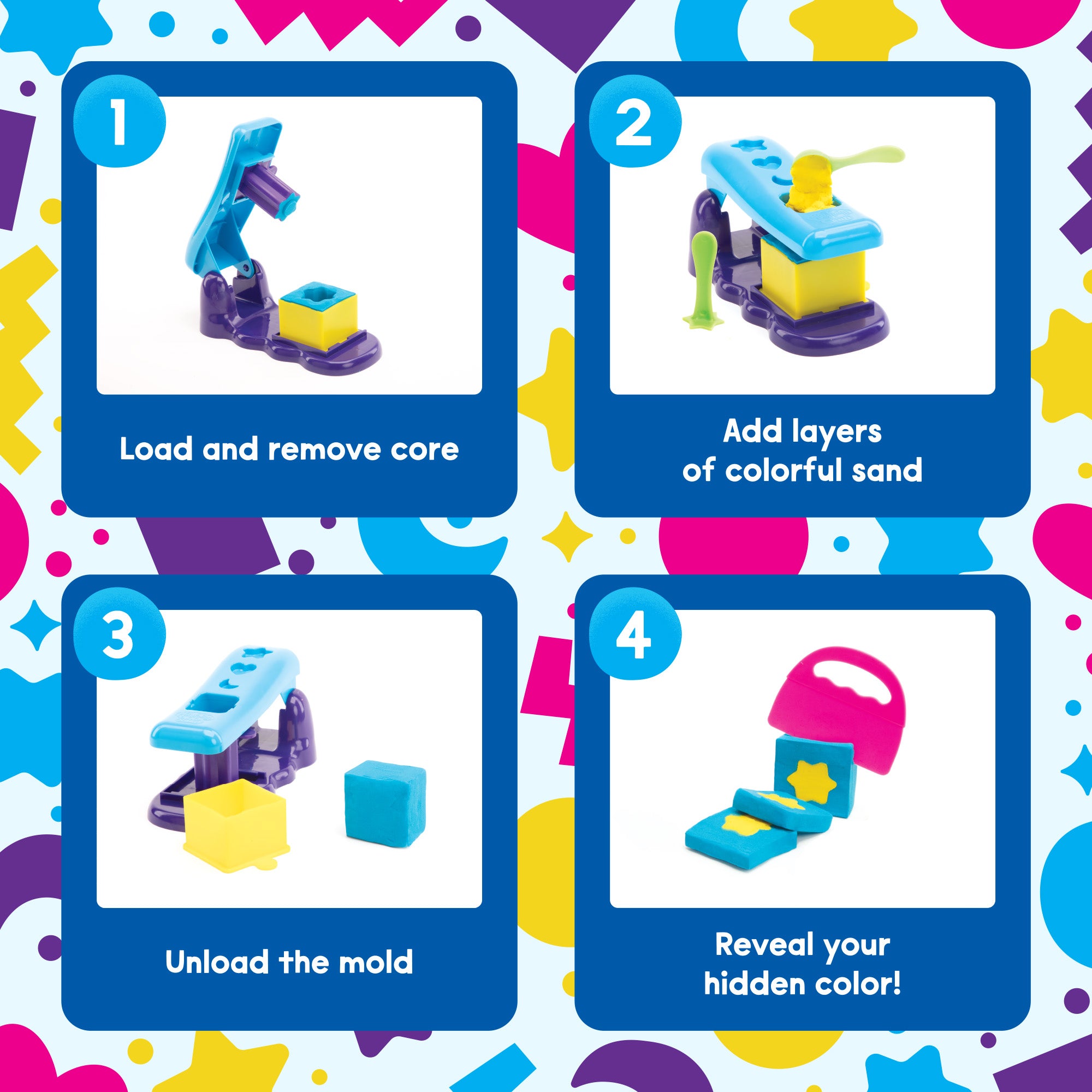 مجموعة رمل اللعب الحسي من بلاي فوم ساند ماجيك ريفيل من ليرنينج ريسورسز، مع 4 ألوان، و11 أداة ومحطة تصميم، ومرح إبداعي ومهارات حركية دقيقة للأطفال، لا يجف أبدًا، للأعمار من 3 سنوات فما فوق