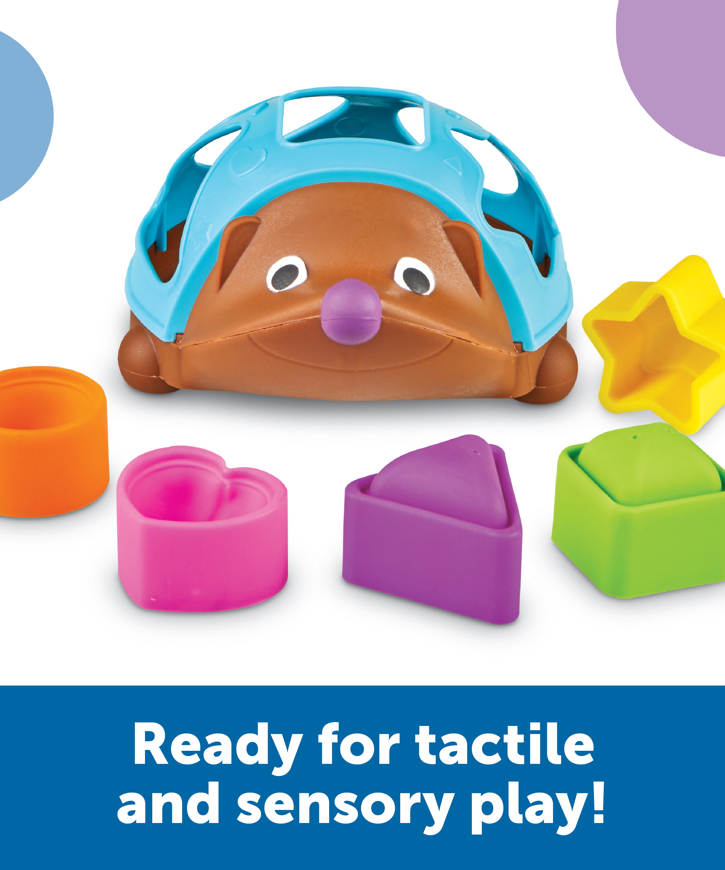 Learning Resources Spike The Fine Motor Hedgehog Poppinâ Shapes Sorter, 7-Piece Shape Sorting & Fidget Toy for Toddlers, Develops Fine Motor, Colour & Sensory Skills, Ages 18 Months+