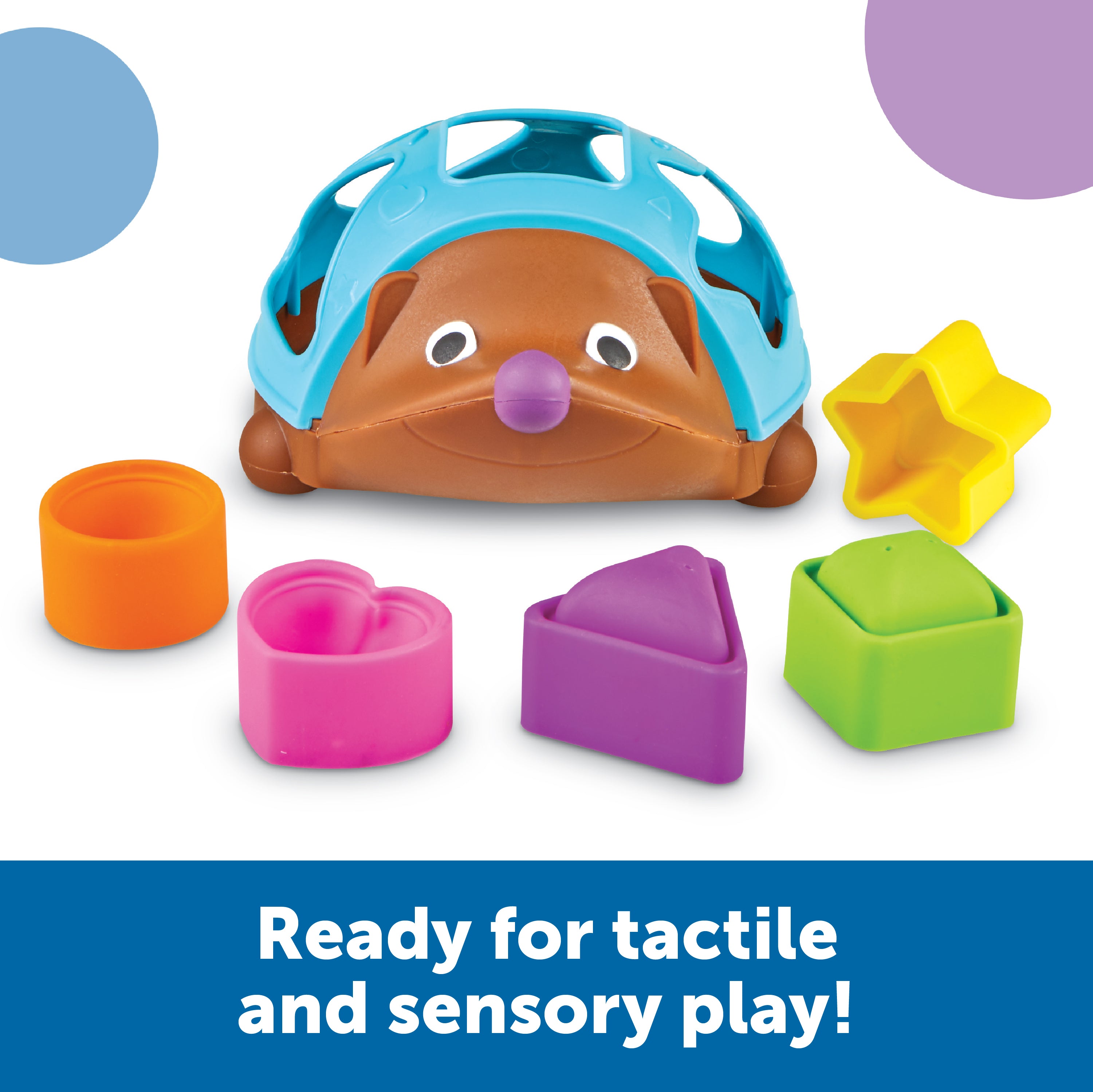 Learning Resources Spike The Fine Motor Hedgehog Poppinâ Shapes Sorter, 7-Piece Shape Sorting & Fidget Toy for Toddlers, Develops Fine Motor, Colour & Sensory Skills, Ages 18 Months+
